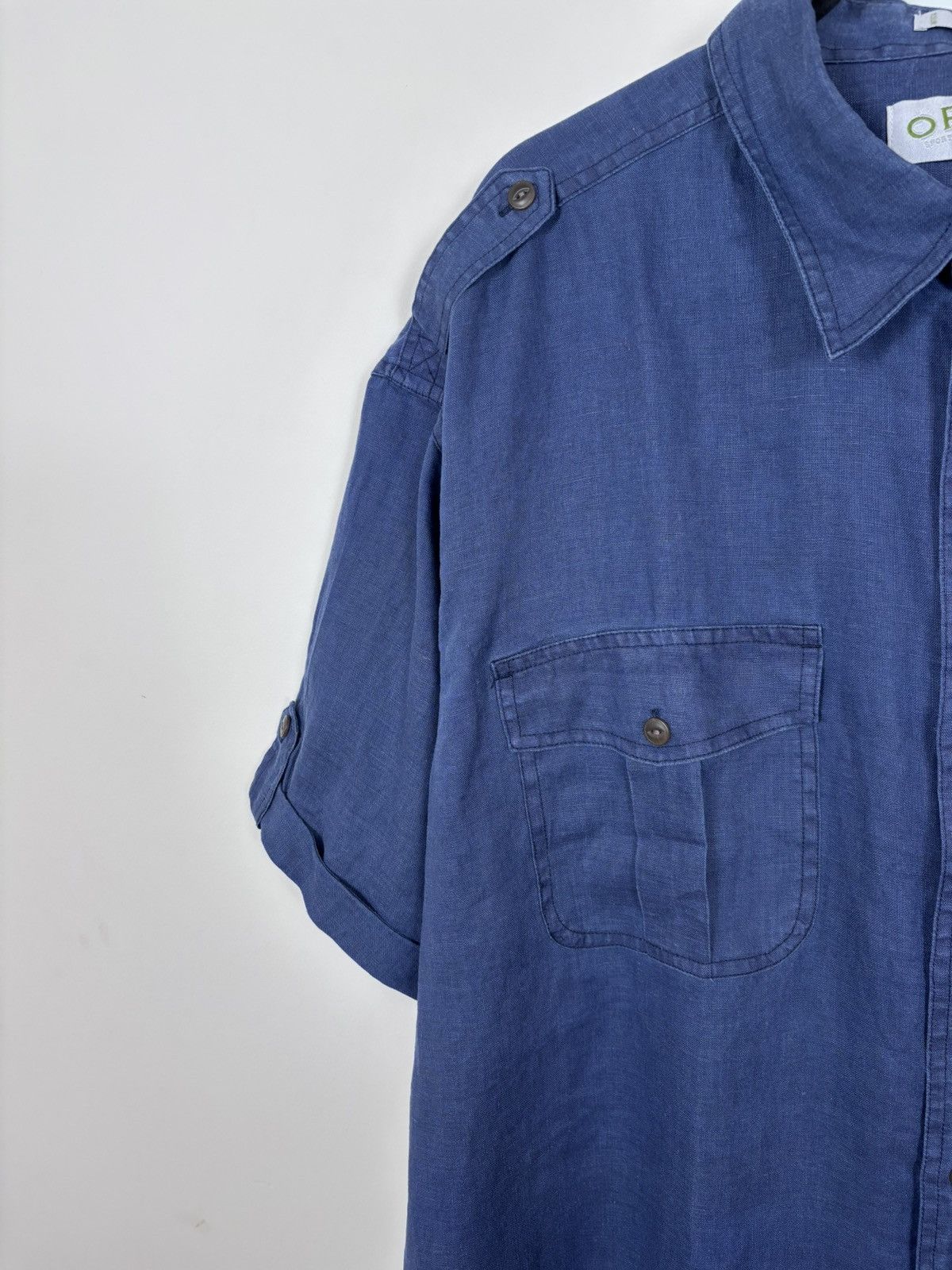 Orvis Vintage Orvis Bush Men’s Blue Linen Short Sleeve Shirt Size US XXL / EU 58 / 5 - 9 Thumbnail