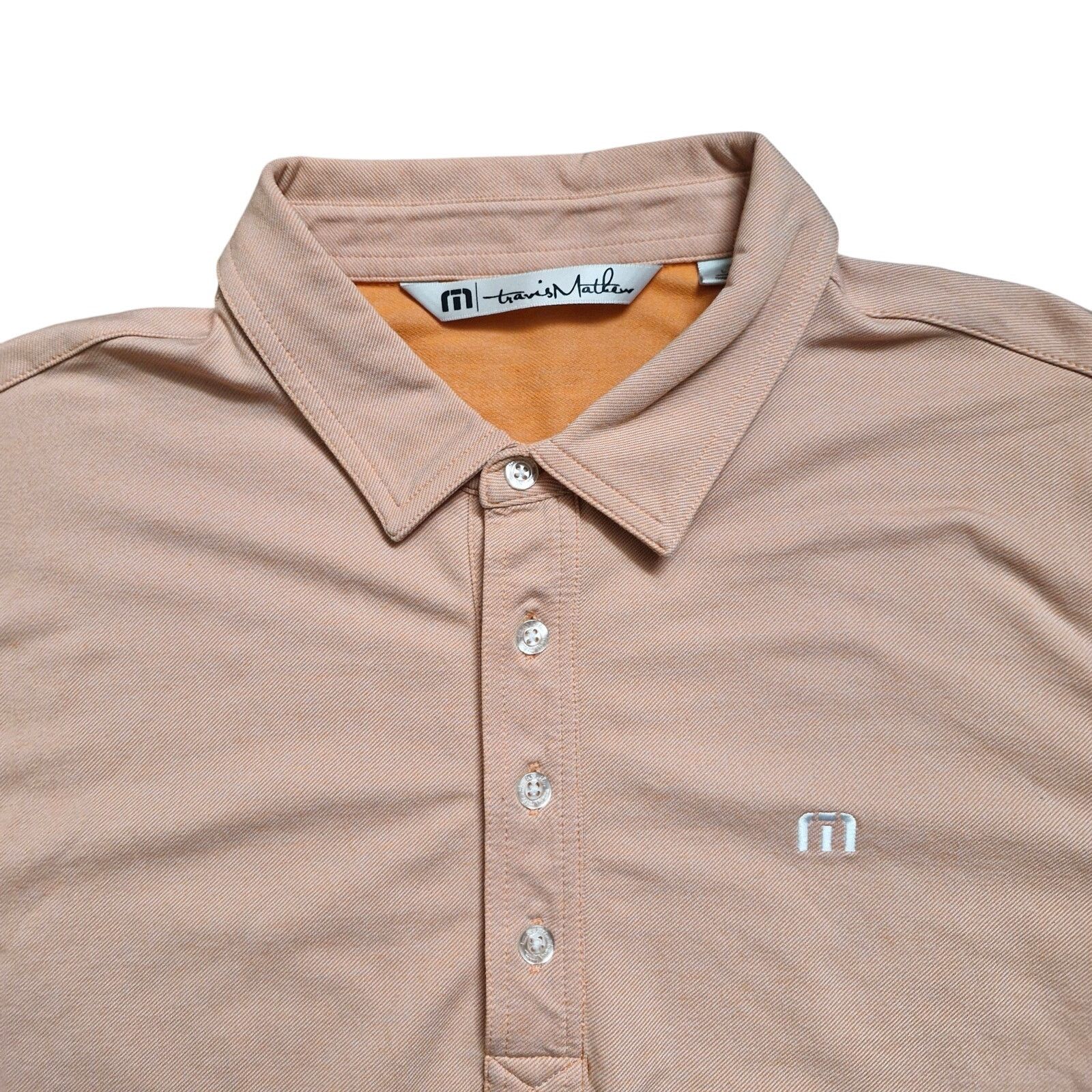 TravisMathew Travis Mathew Polo Shirt Men’s Large Orange Short Sleeve Size US L / EU 52-54 / 3 - 3 Thumbnail