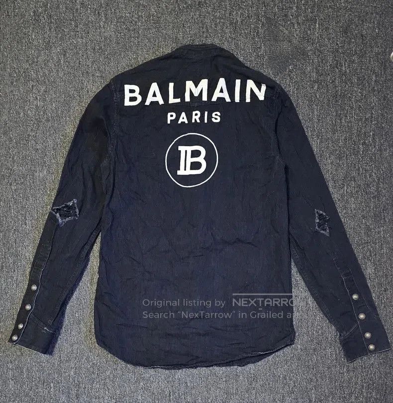 Balmain Balmain Paris Distressed Men's Shirt. Size US M / EU 48-50 / 2 - 1 Thumbnail