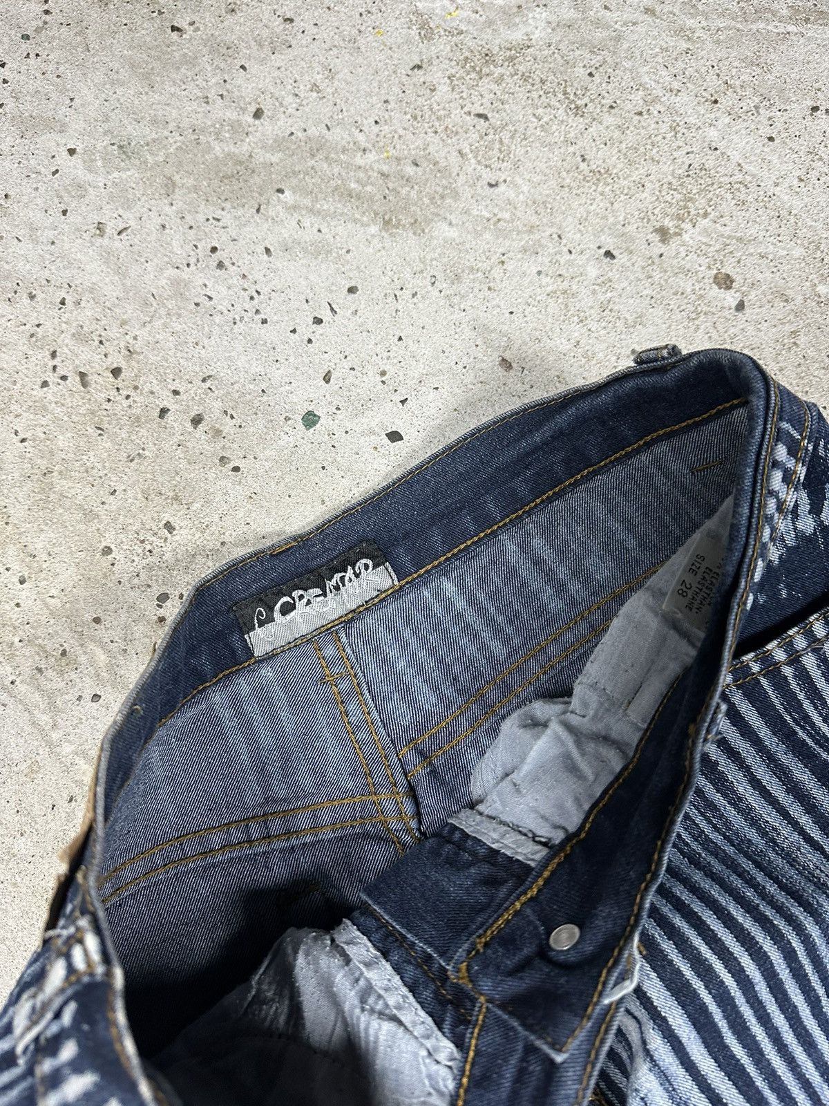 If Six Was Nine × Le Grande Bleu (L.G.B.) × Vintage Vintage Y2K Flare Wide Legs Striped Bootcut Pants Size US 27 - 12 Thumbnail
