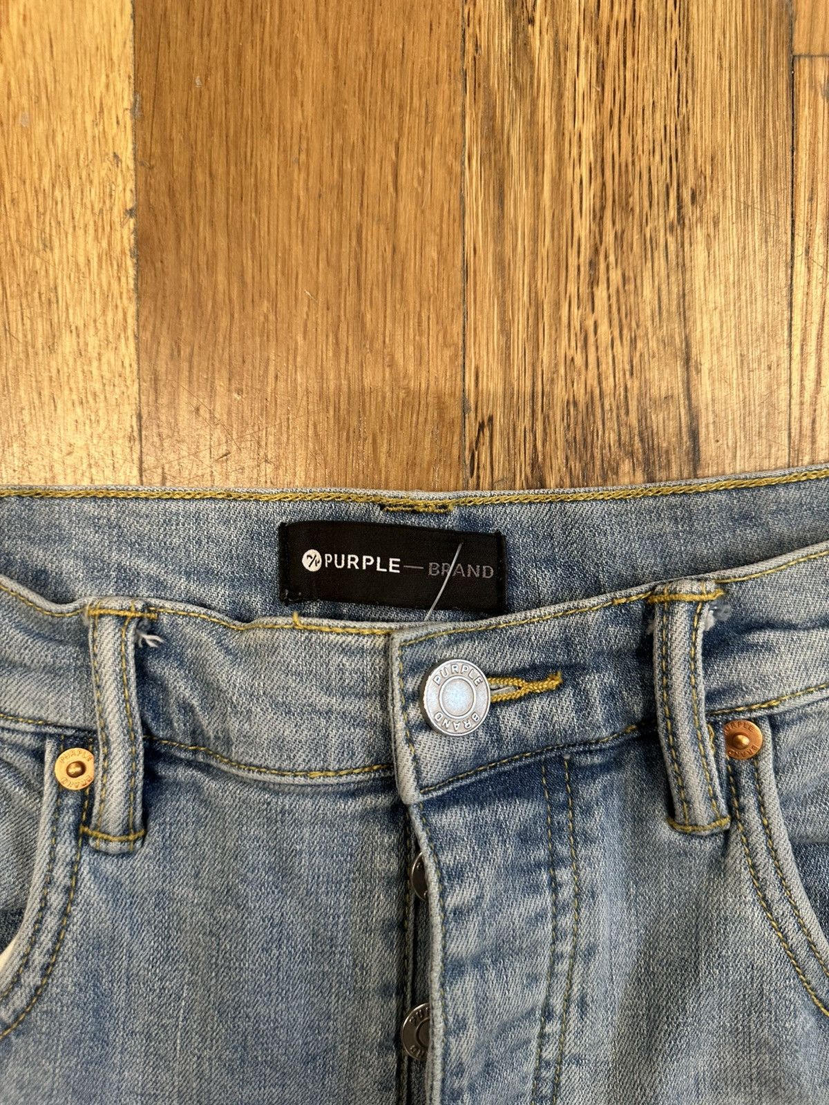 Purple Brand Purple Brand Knee Hole Blue Denim Jeans Size 34 Size US 34 / EU 50 - 3 Thumbnail