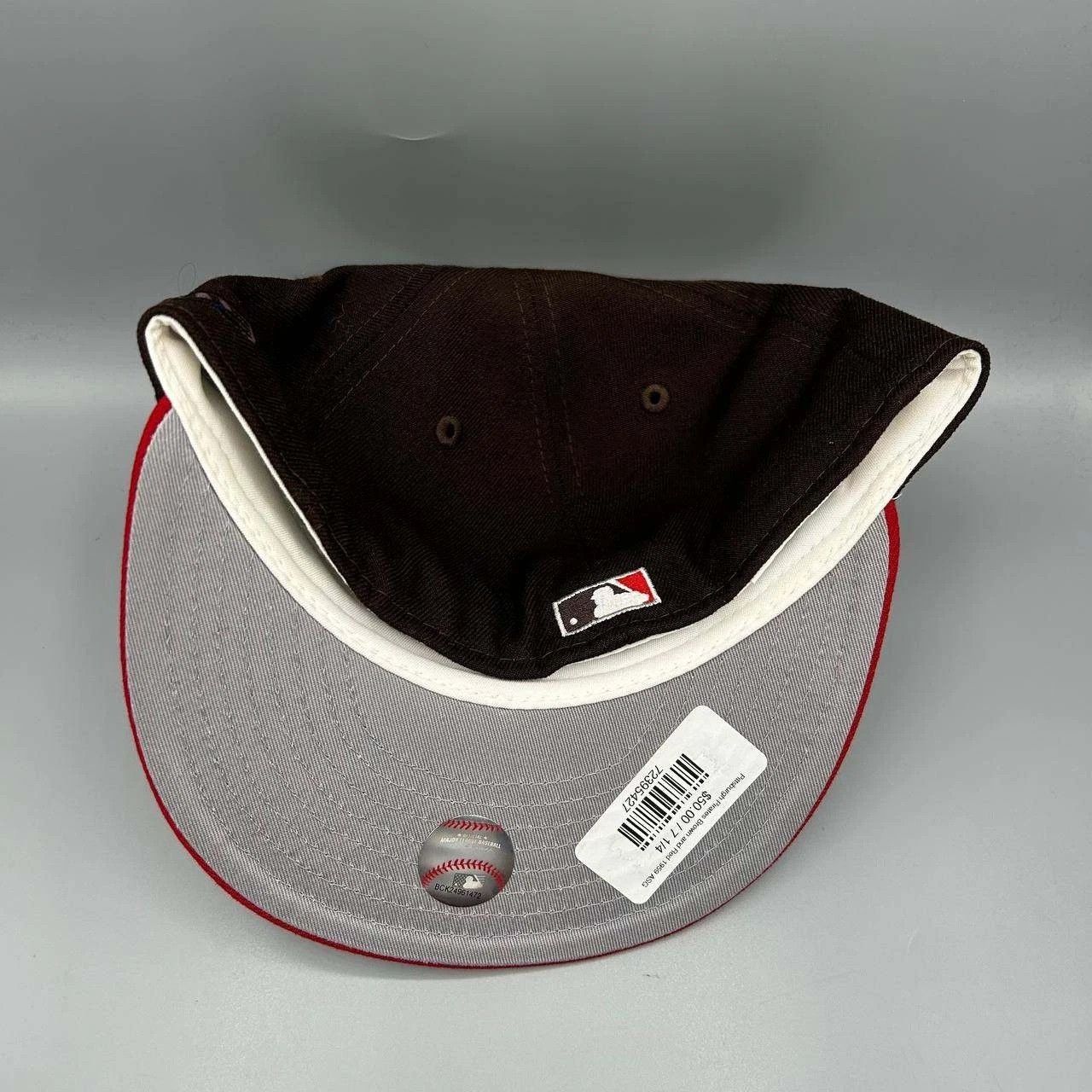 New Era Pittsburgh Pirates Hat Men 7 1/4 Brown Red MLB Fitted Cap Size ONE SIZE - 9 Thumbnail