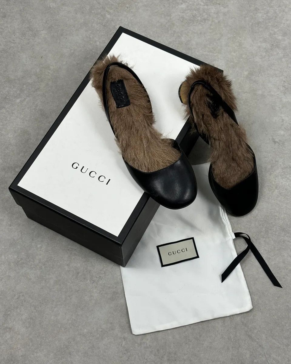Gucci FW2014 Gucci Black Leather Heels with Swarovski Crystal Size US 9 / IT 39 - 2 Thumbnail