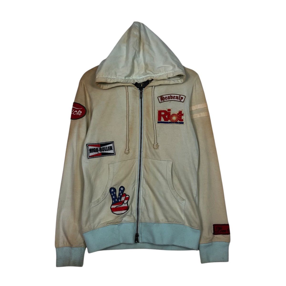 Hysteric Glamour 📌Riot Japan Zipper Hoodie Punk Design Biker Style Size US M / EU 48-50 / 2 - 2 Thumbnail