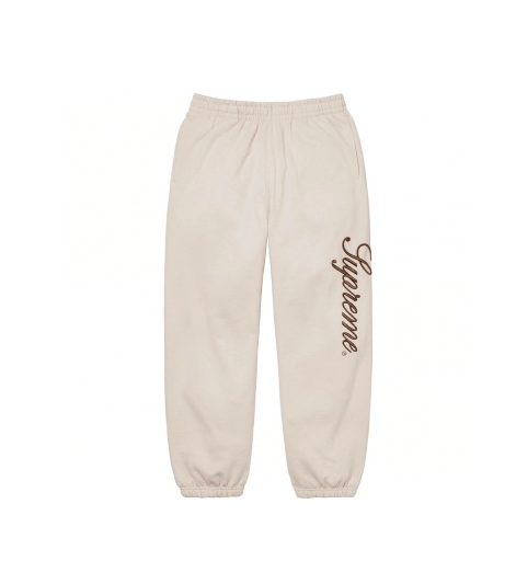 Supreme Supreme Embroidered Script Sweatpant Stone Size Large Size US 34 / EU 50 - 1 Thumbnail