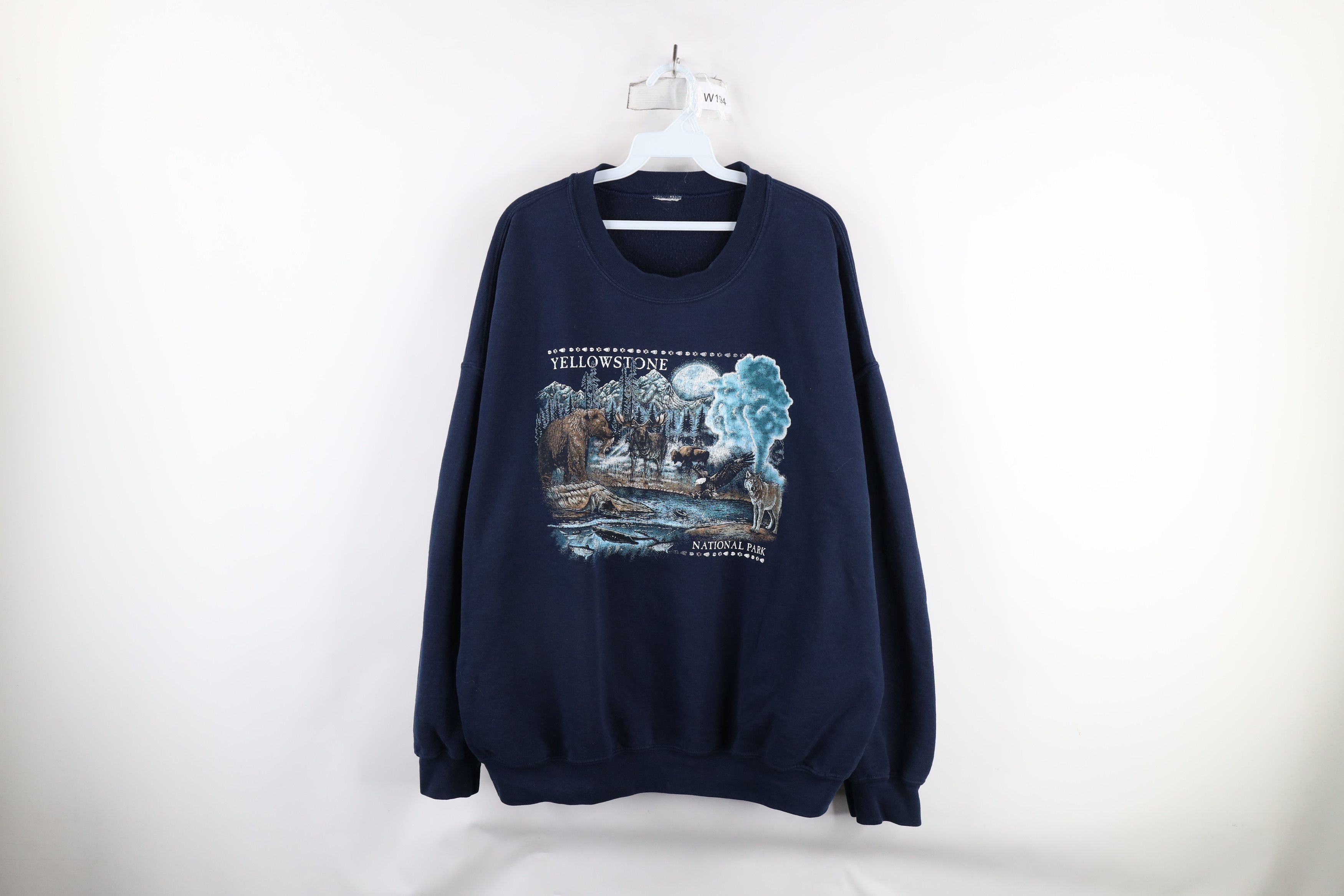 Vintage Vintage 90s Streetwear Yellowstone National Park Sweatshirt Size US XXL / EU 58 / 5 - 1 Thumbnail