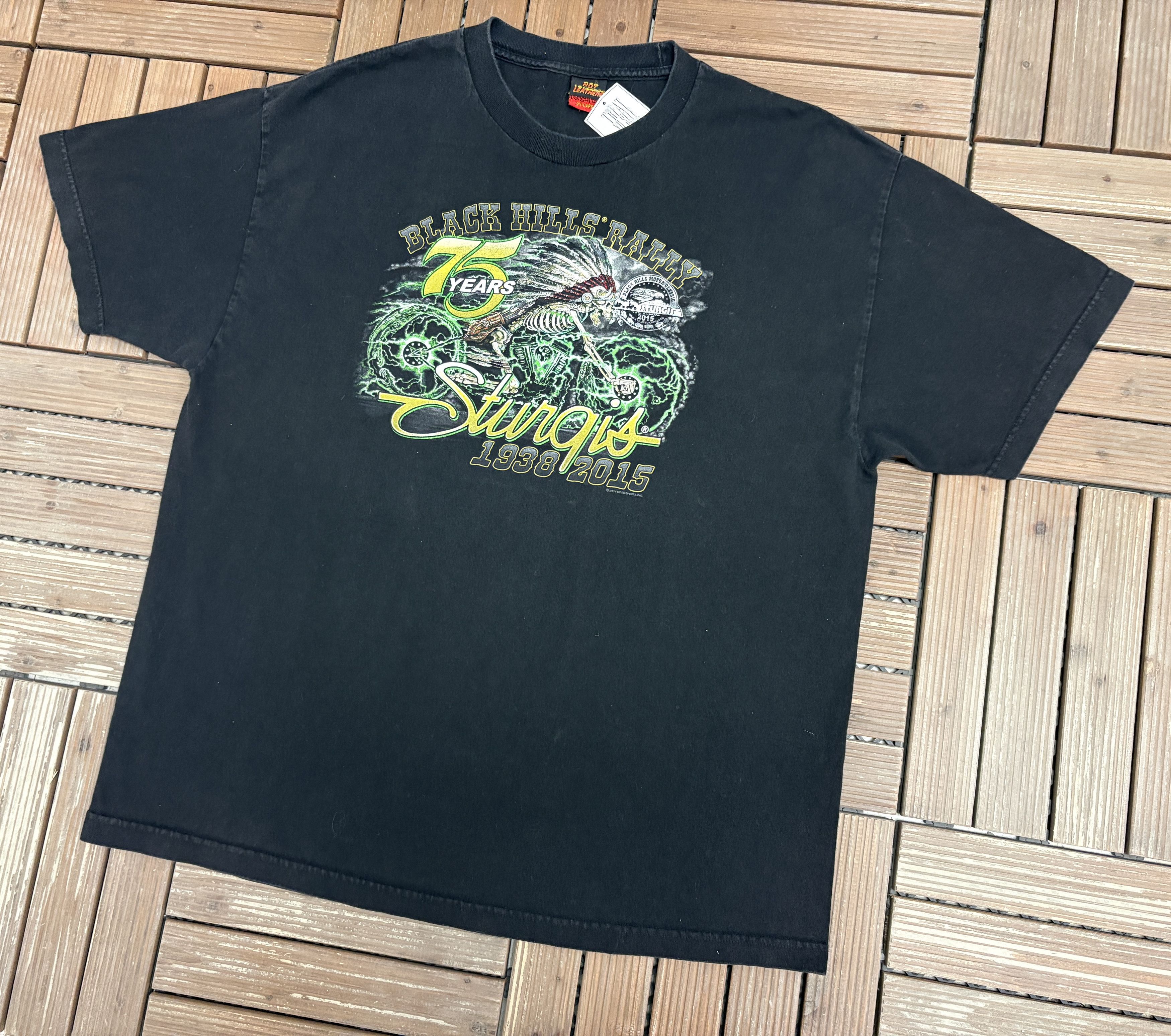 Vintage Sturgis Black Hills Rally Vintage Black T-Shirt Tee Size US XXL / EU 58 / 5 - 3 Thumbnail