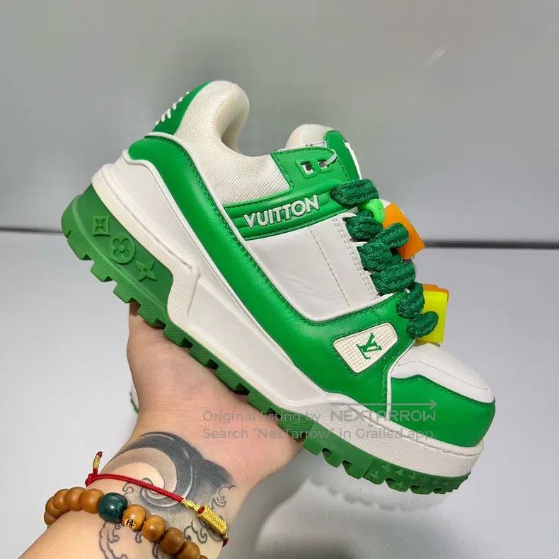 Louis Vuitton Louis Vuitton Xiaopangding White and Green Board Shoes Size US 6.5 / EU 39-40 - 9 Thumbnail