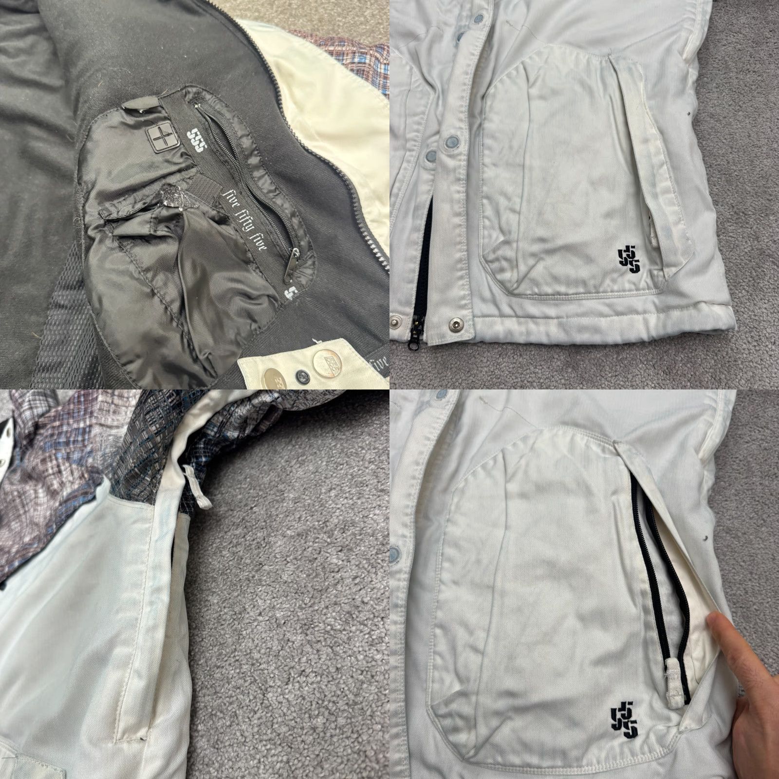 Vintage Triple Nickel 555 Insulated Waterproof Snow Jacket Mens Medium White Plaid Ski Jacket Size US M / EU 48-50 / 2 - 8 Thumbnail