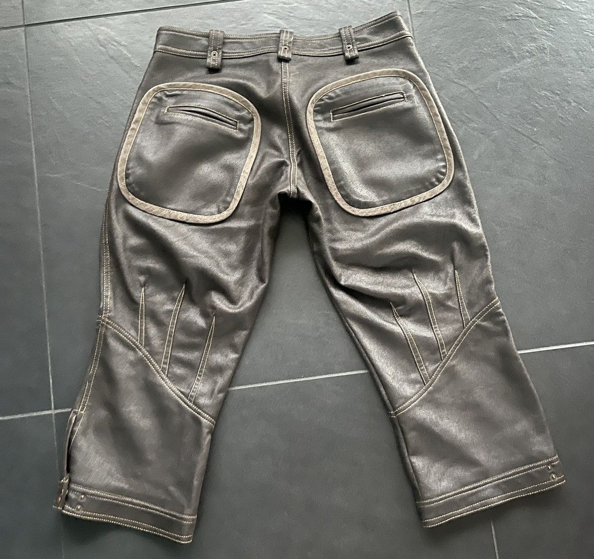 Leather × Vintage Carling in love bermuda in leather Size US 28 / EU 44 - 2 Thumbnail
