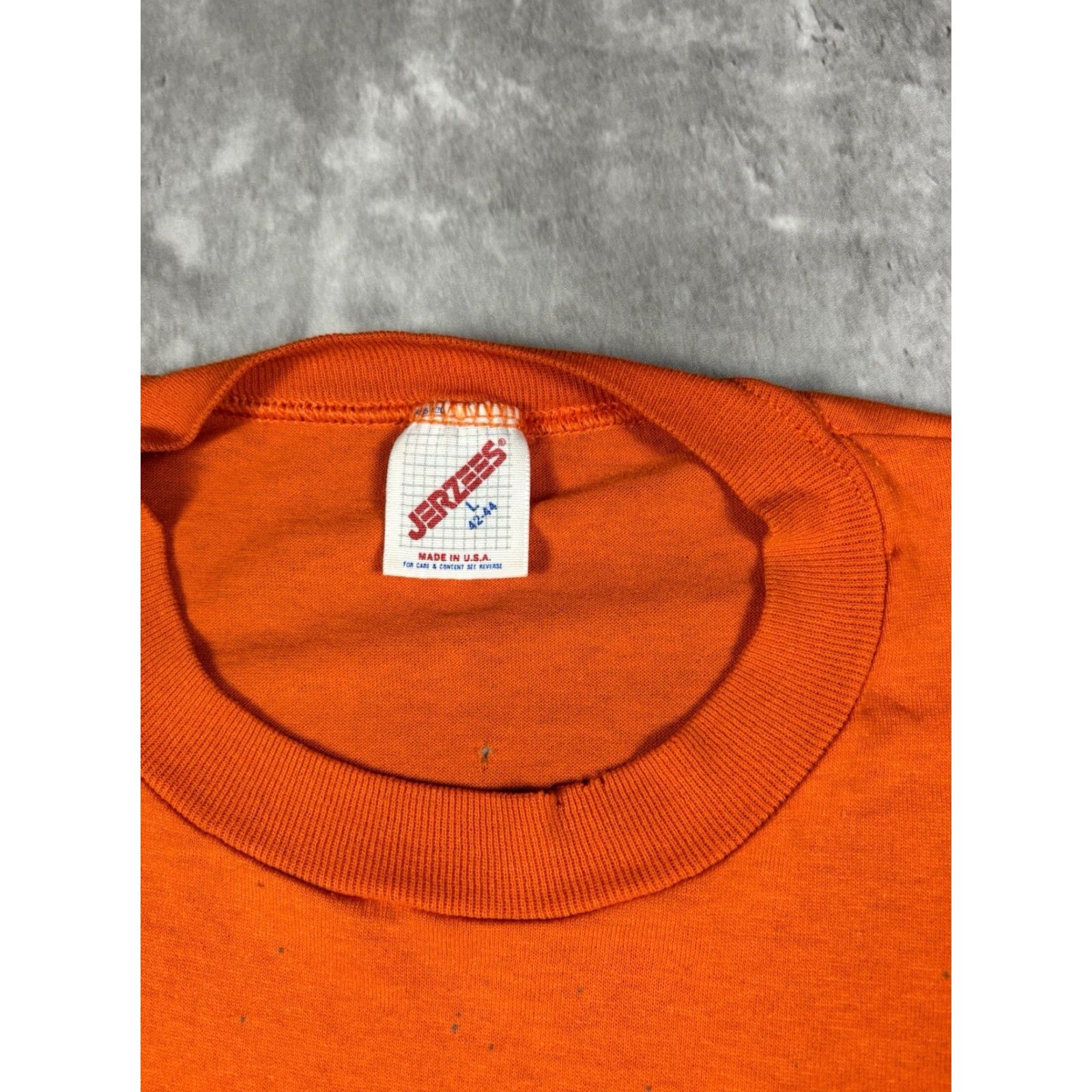 Jerzees VINTAGE 90s Sherif Police Graphic T-Shirt L Jerzees Men Captain America Ghost Stitch Orange Crew Neck Short Sleeve Cotton Size US L / EU 52-54 / 3 - 3 Thumbnail