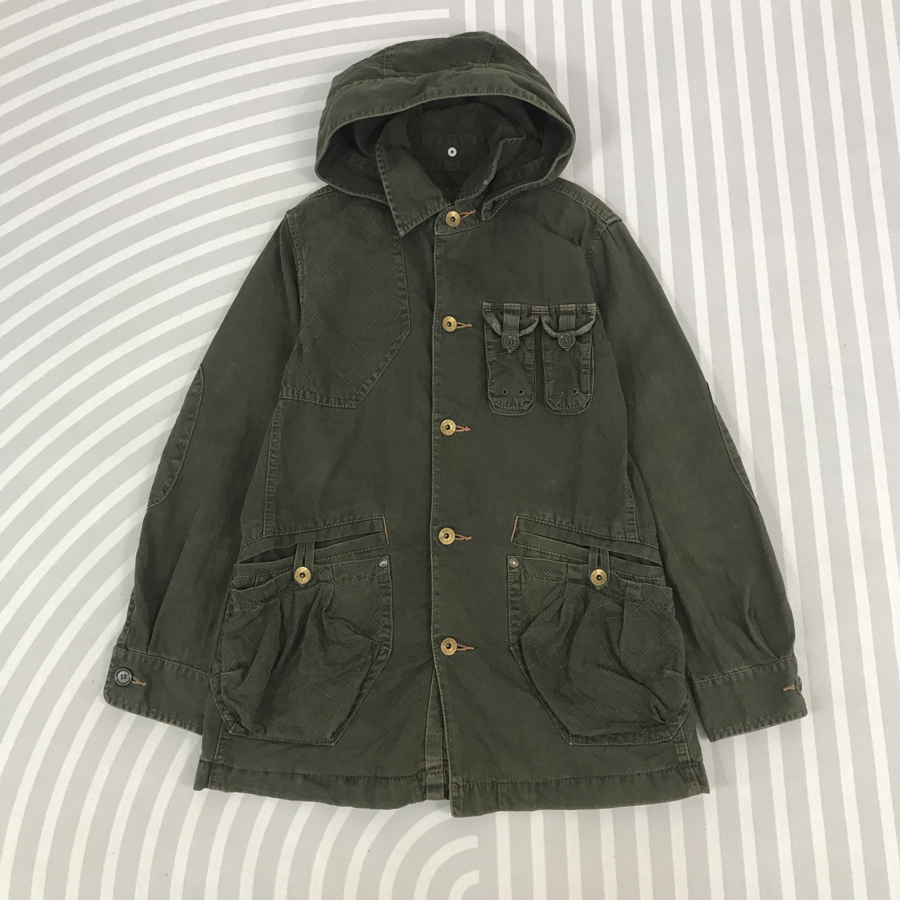 Edwin × Japanese Brand × Vintage Vintage Edwin button multi pocket green Jacket Size US M / EU 48-50 / 2 - 1 Thumbnail