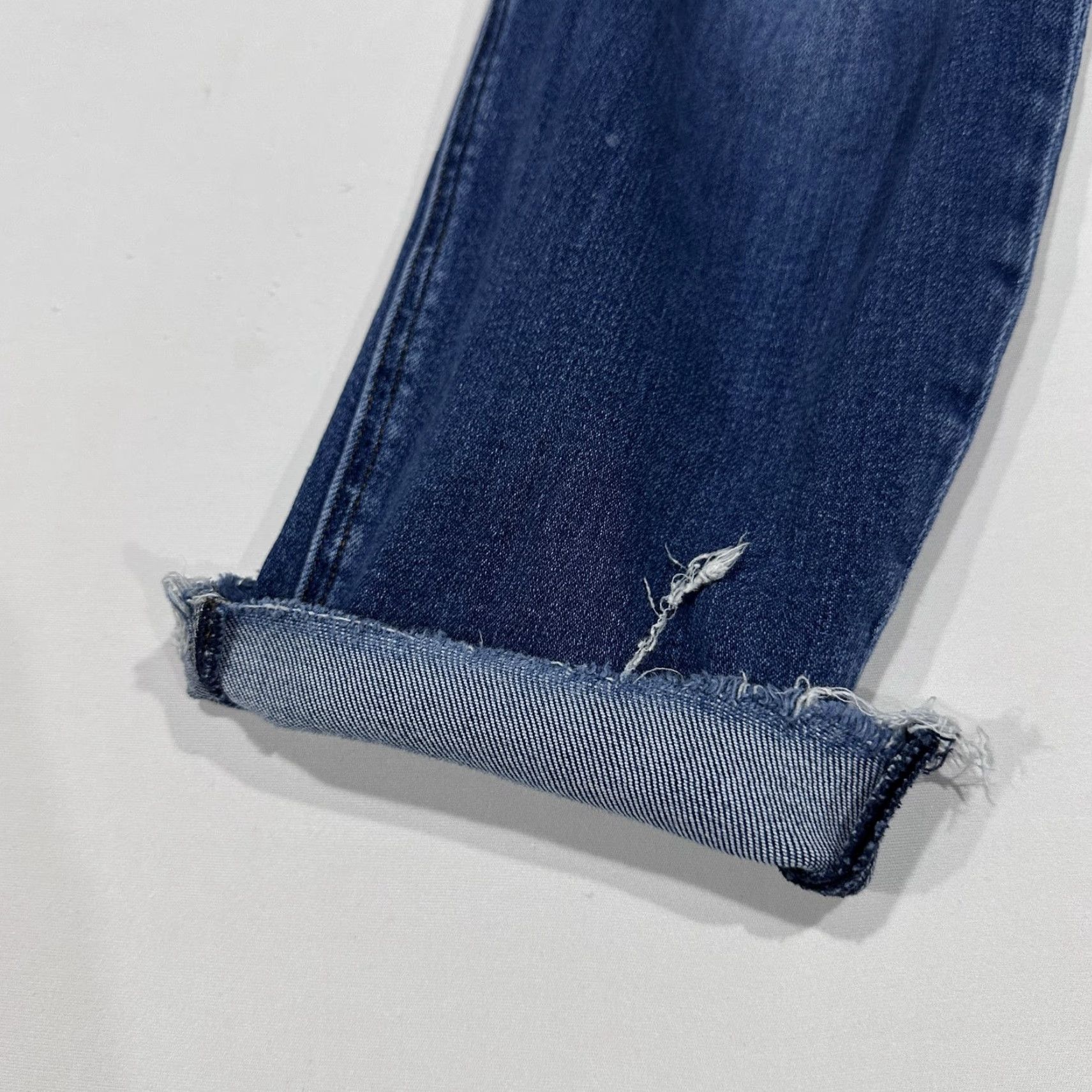 Vintage KUT from the Kloth Jeans Womens 16W Blue Rachael Mom High Rise DIY Raw Hem Size 38" / US 16 / IT 52 - 7 Thumbnail