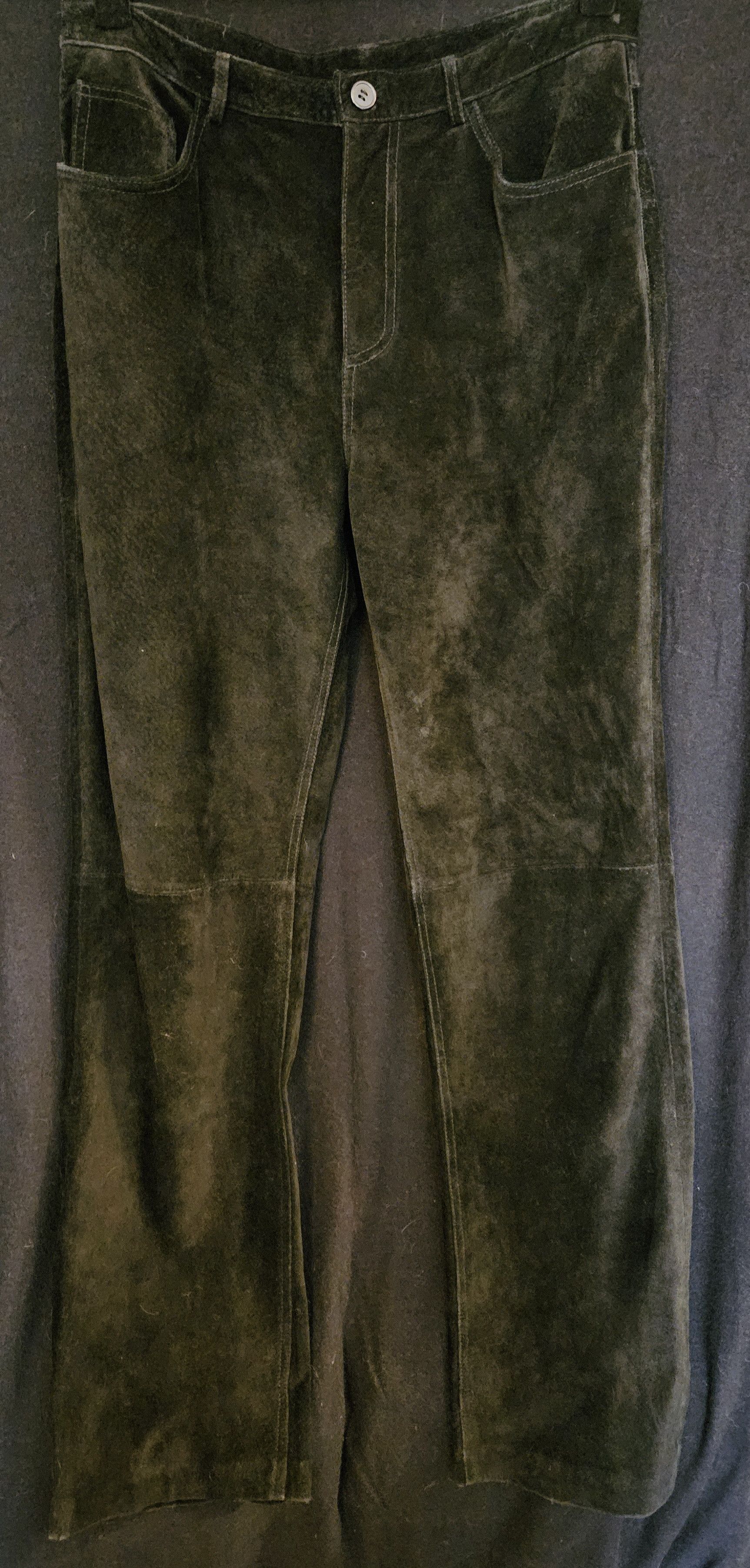Other Vintage 90's black suede pants Size 32" / US 10 / IT 46 - 1 Thumbnail