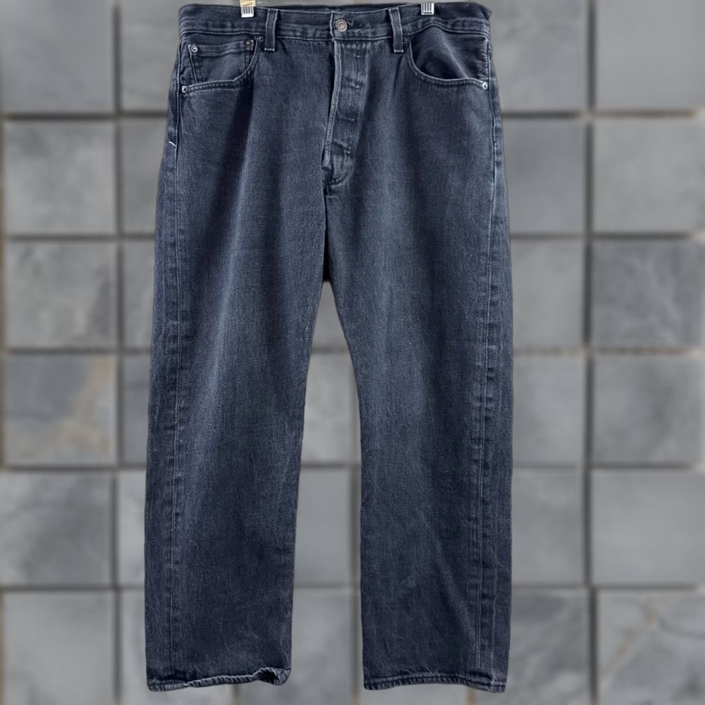 Levi's Levi's 501 Jeans Mens 34x27 Black Denim Pants Button Fly Dark Workwear (Tag36x30) Regular Mens Jeans Black 501 Series Vintage: No Size US 36 / EU 52 - 1 Thumbnail