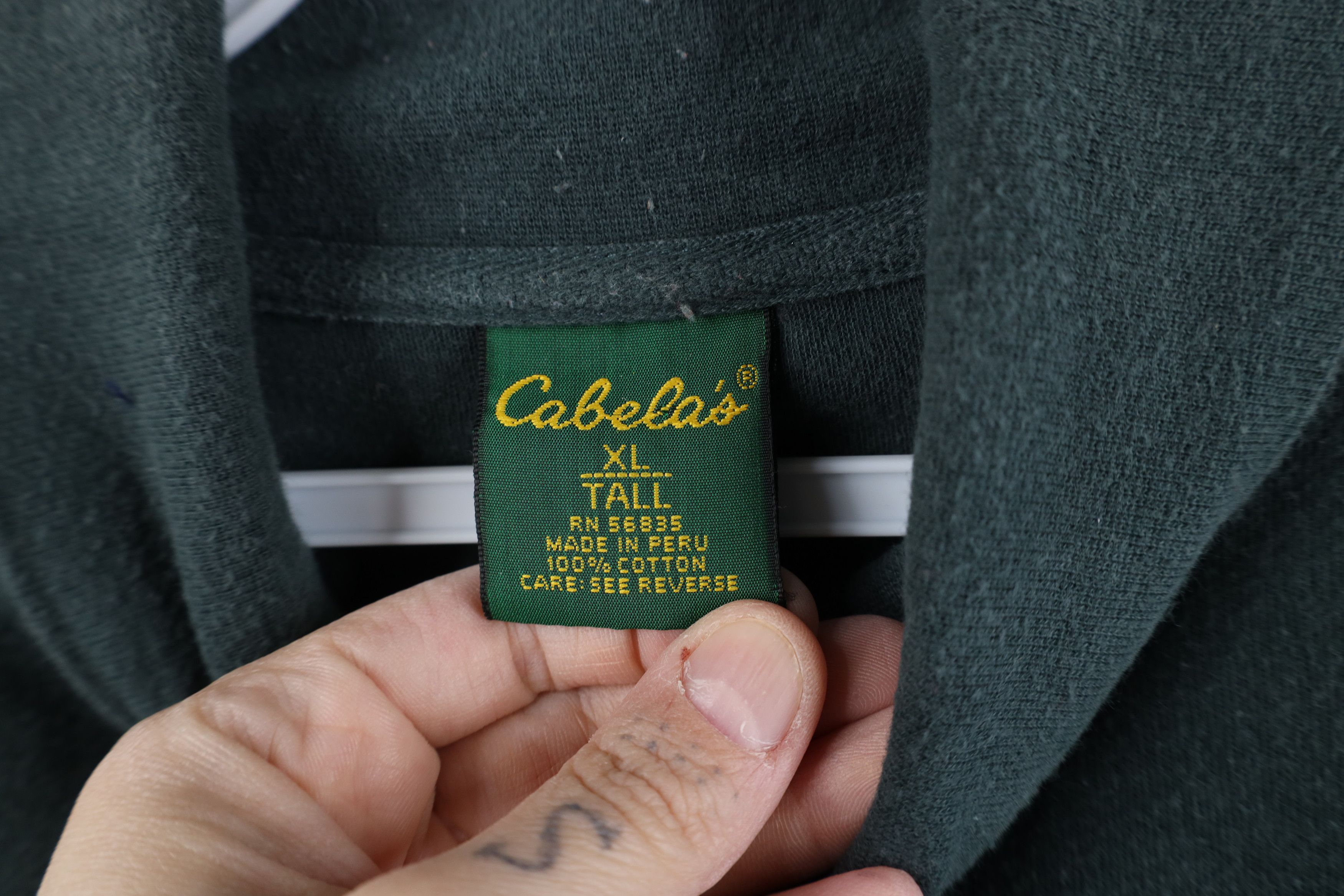 Cabelas × Vintage Vintage 90s Cabelas Long Sleeve Turtleneck T-Shirt Green Size US XL / EU 56 / 4 - 10 Thumbnail
