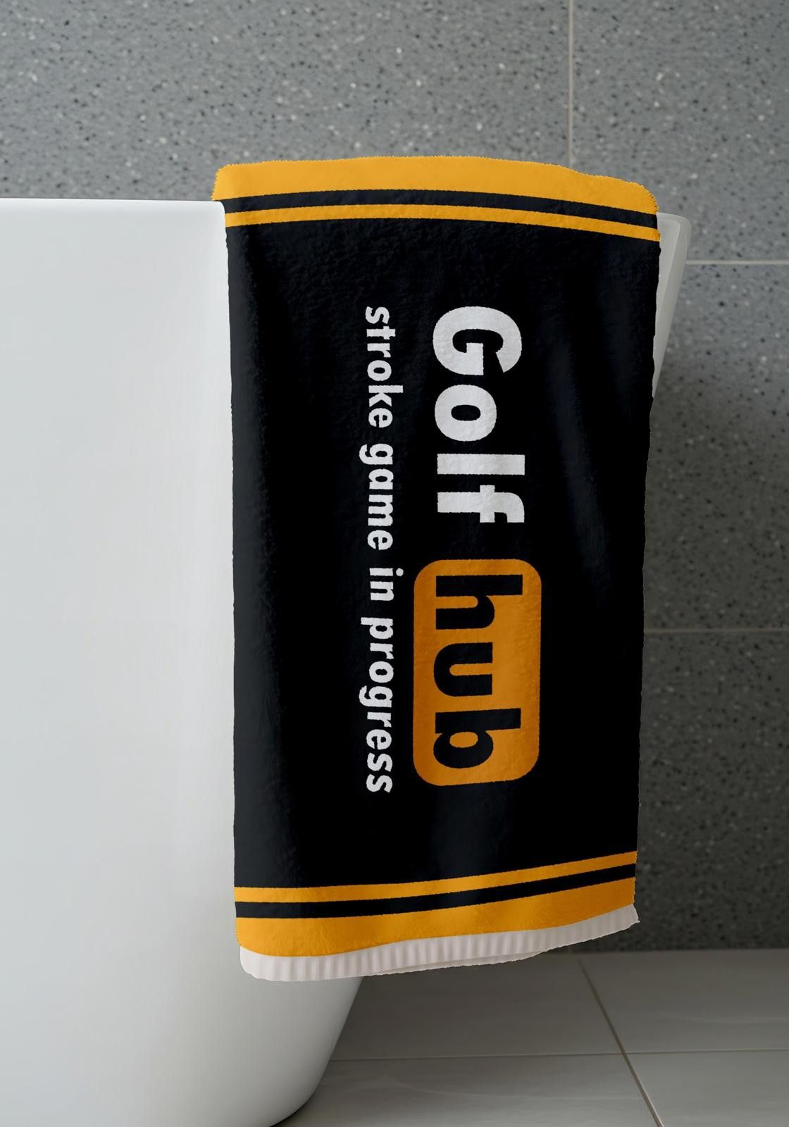 Designer Golf Hub Towel "Stroke Game in Progress" Humorous Dad Gift Size ONE SIZE - 4 Thumbnail