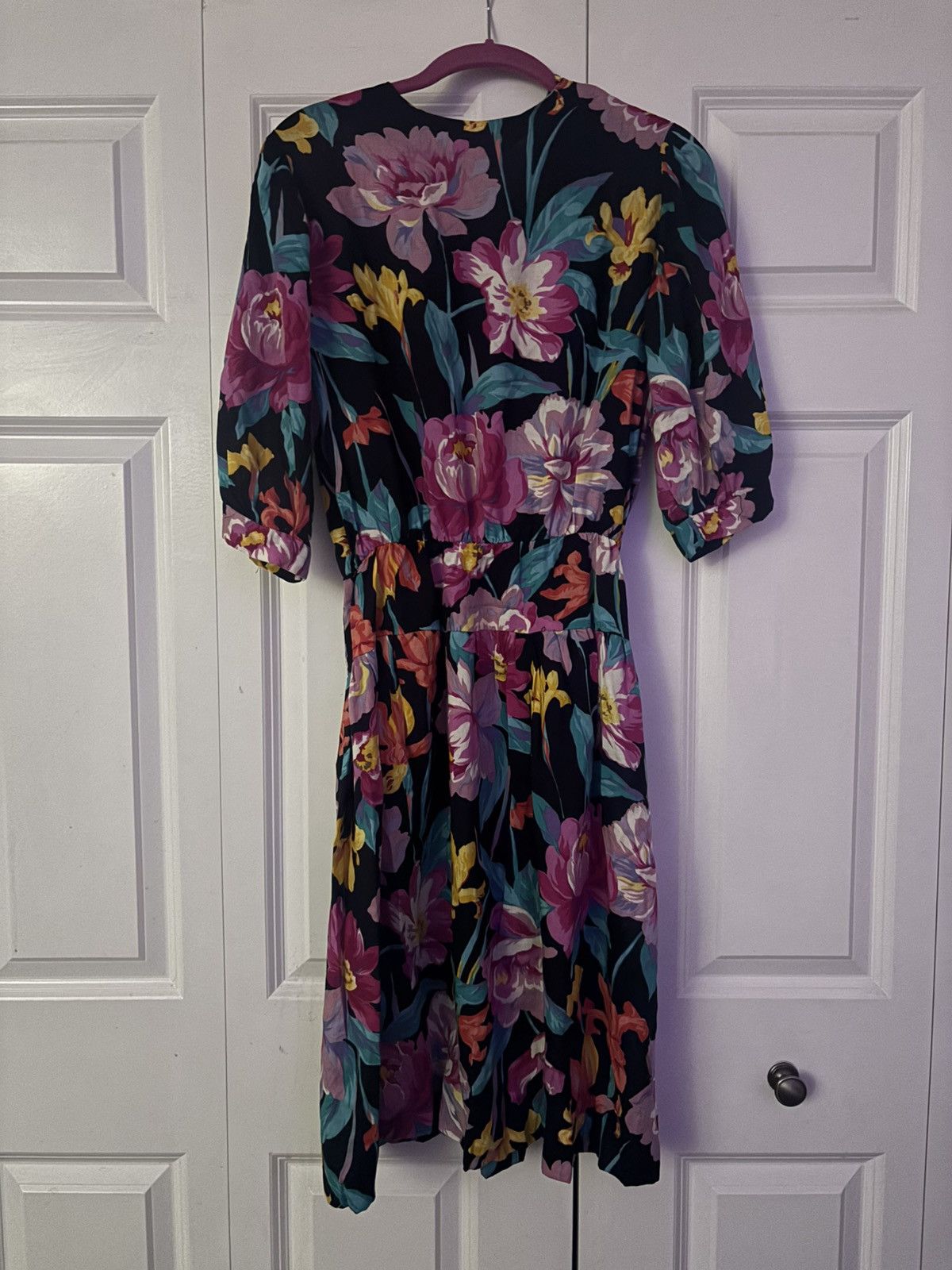 Vintage Vintage Floral Retro Mini Dress Size Small Size S / US 4 / IT 40 - 4 Thumbnail