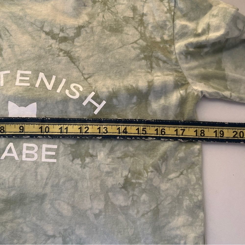 Designer Kittenish Babe Shirt Long Sleeve Tie Dye Green Top Medium Size M / US 6-8 / IT 42-44 - 5 Thumbnail