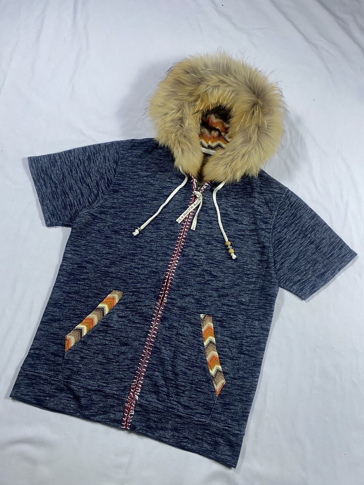 14th Addiction Japanese Power To The People zip fur hoodie short sleeve Size US M / EU 48-50 / 2 - 2 Thumbnail