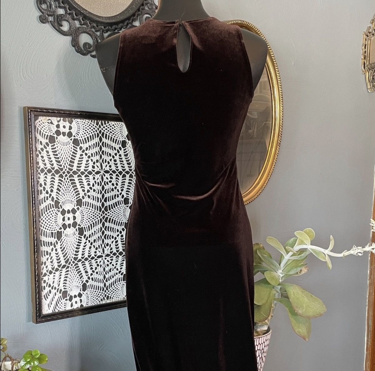 Other Rhapsody vintage brown dress Size S / US 4 / IT 40 - 3 Thumbnail
