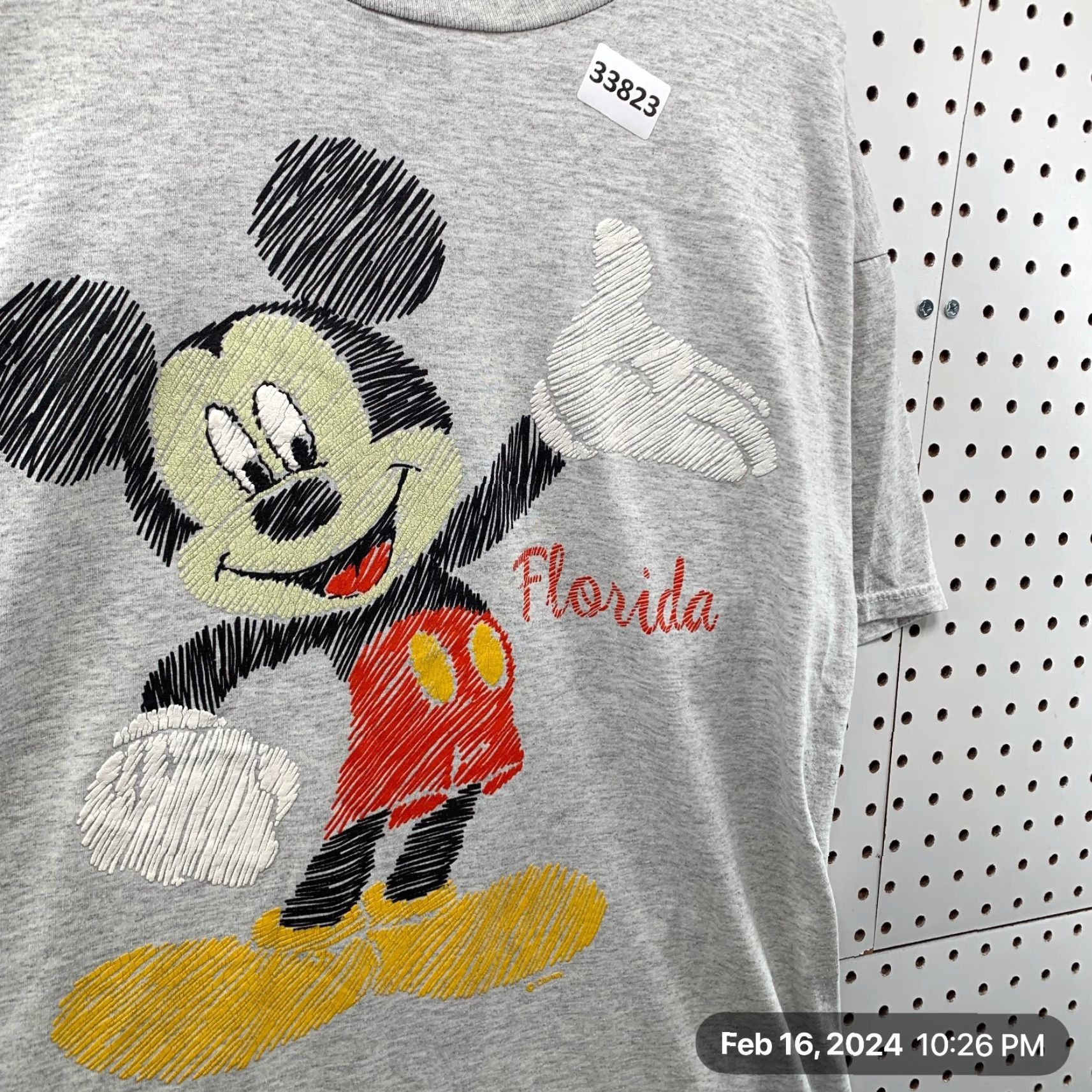 Vintage Vintage Mickey Mouse Florida Shirt Mens XL Gray Sherrys Best 24x29 Size US XL / EU 56 / 4 - 5 Thumbnail