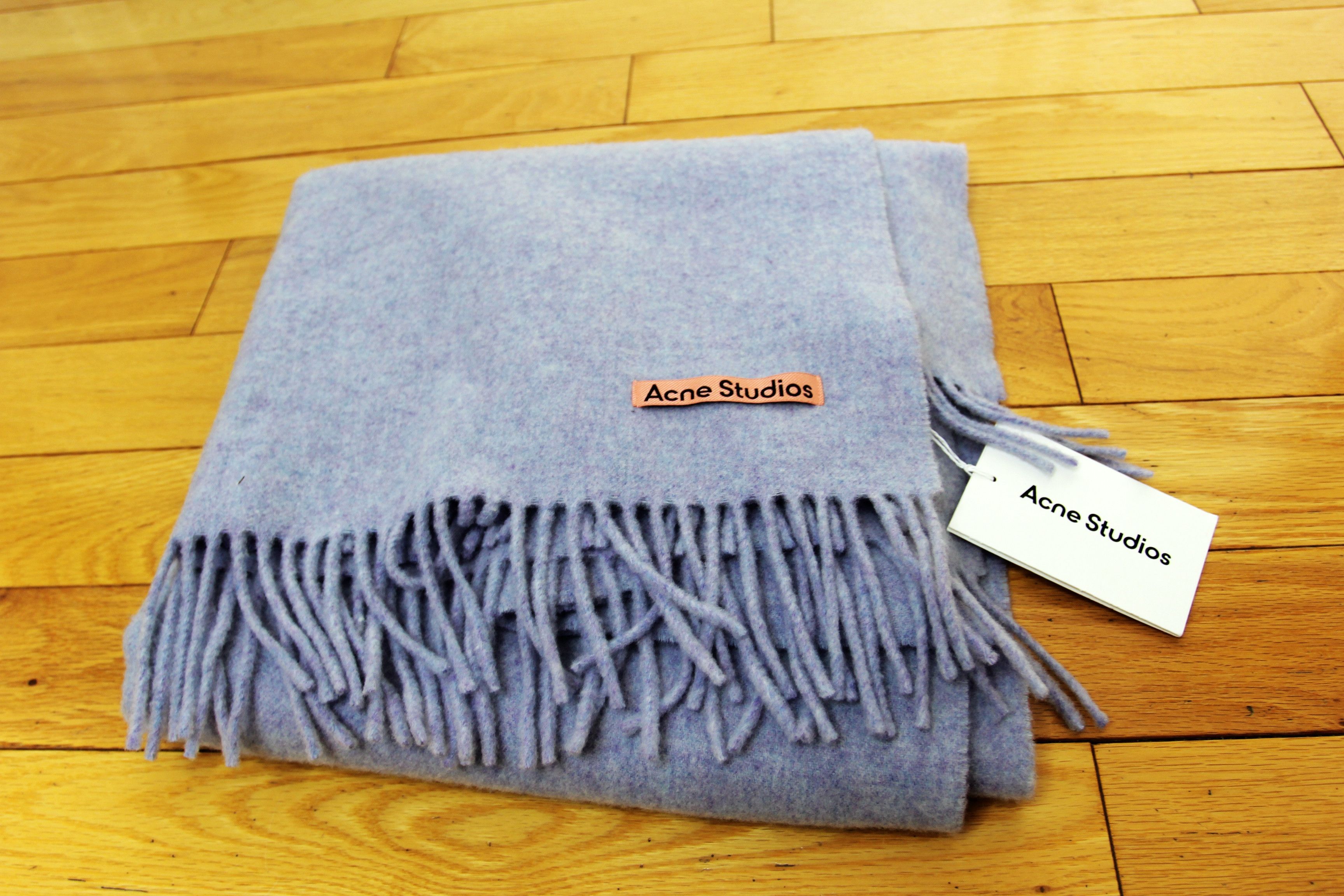 Acne Studios BNWT AW25 ACNE STUDIOS PINK PATCH OVERSIZED WOOL SCARF Size ONE SIZE - 2 Thumbnail