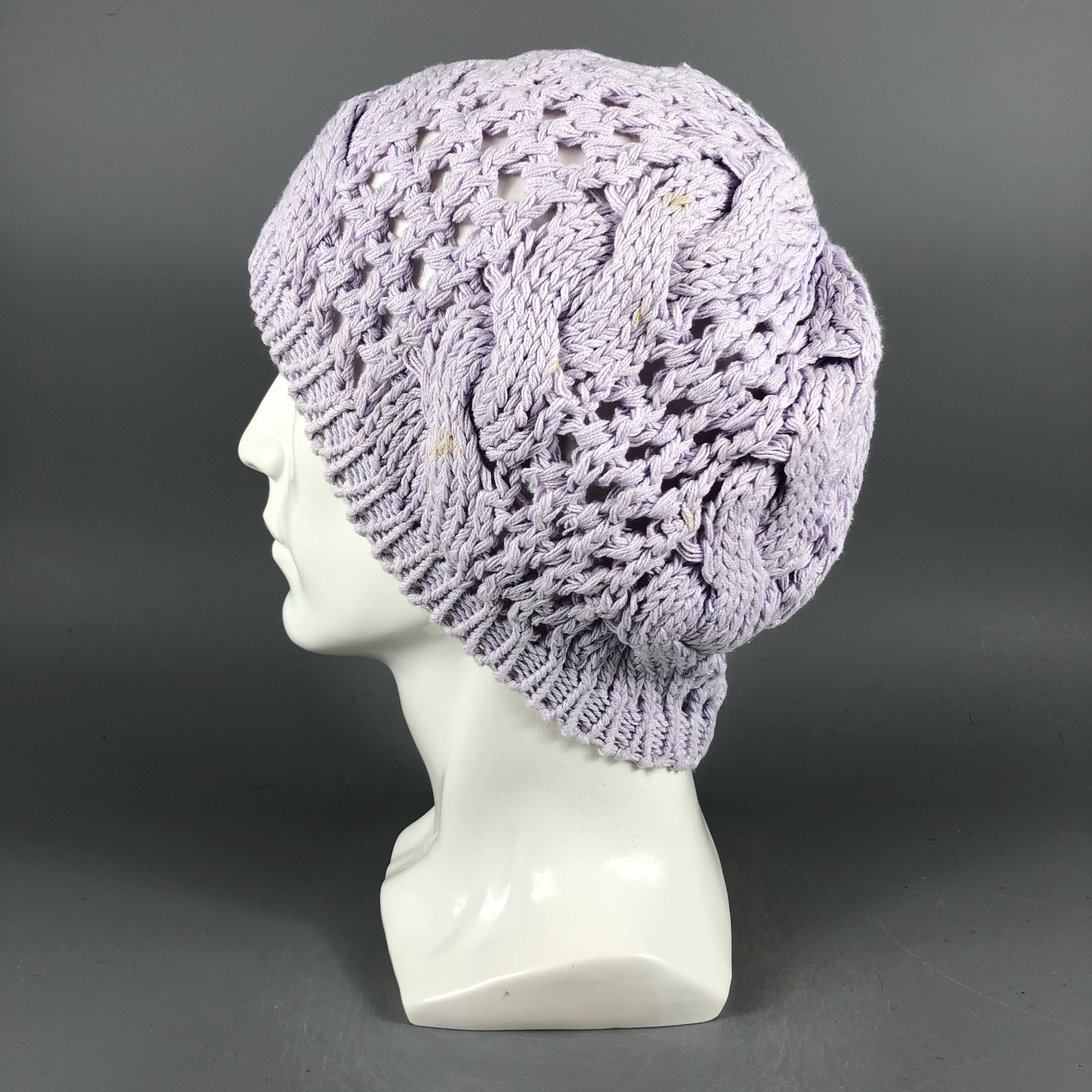 Japanese Brand × Vintage Womens Cable Knit Beanie Snow Hat Snow Cap -D954 Size ONE SIZE - 1 Thumbnail