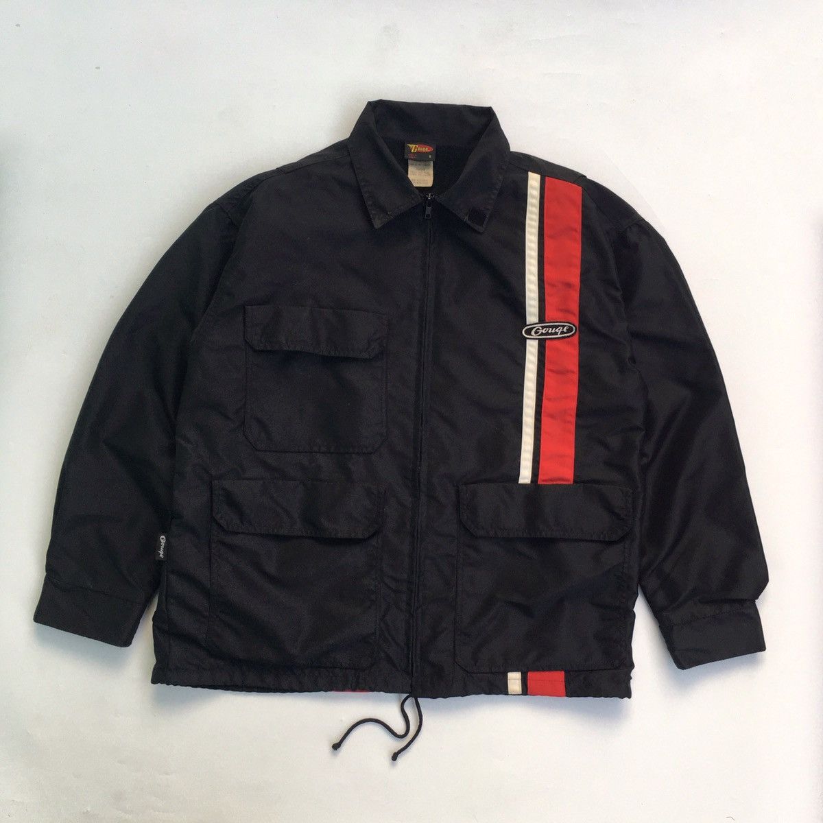 image of Skategang x Vintage Gouge Skateboards Jacket in Black, Men's (Size Small)