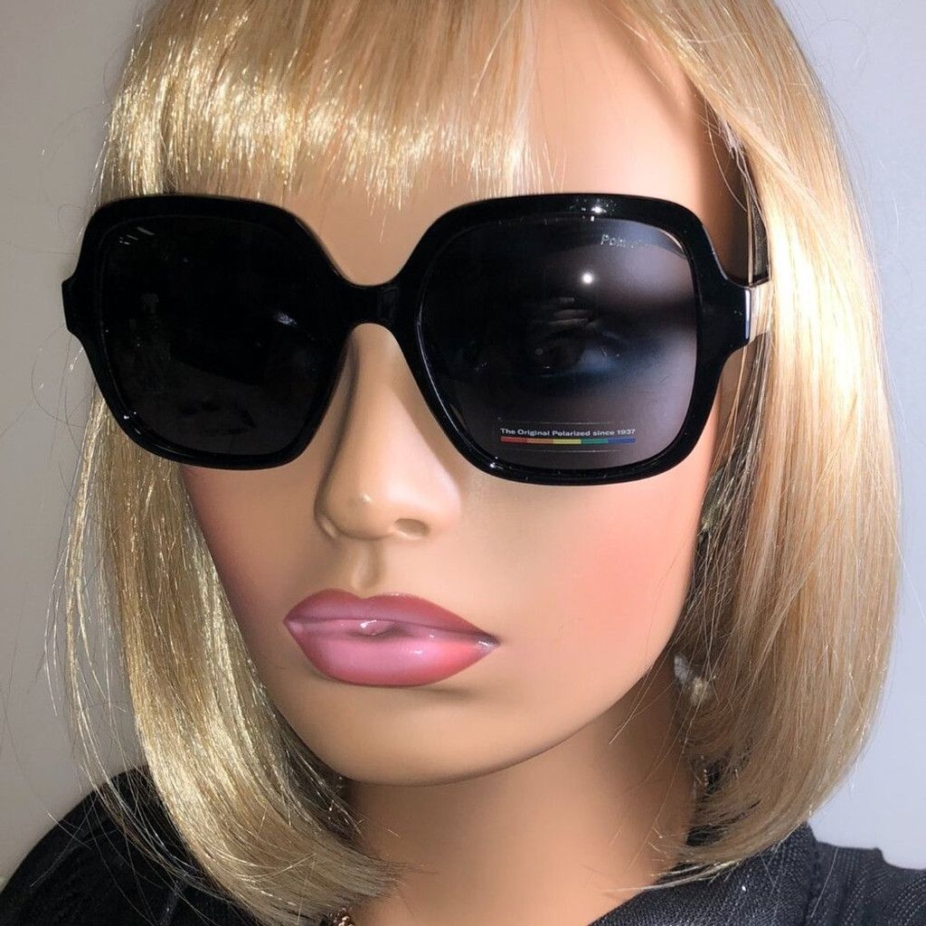 Polaroid Polaroid Oversized Black Polarized Sunglasses Size ONE SIZE - 1 Thumbnail