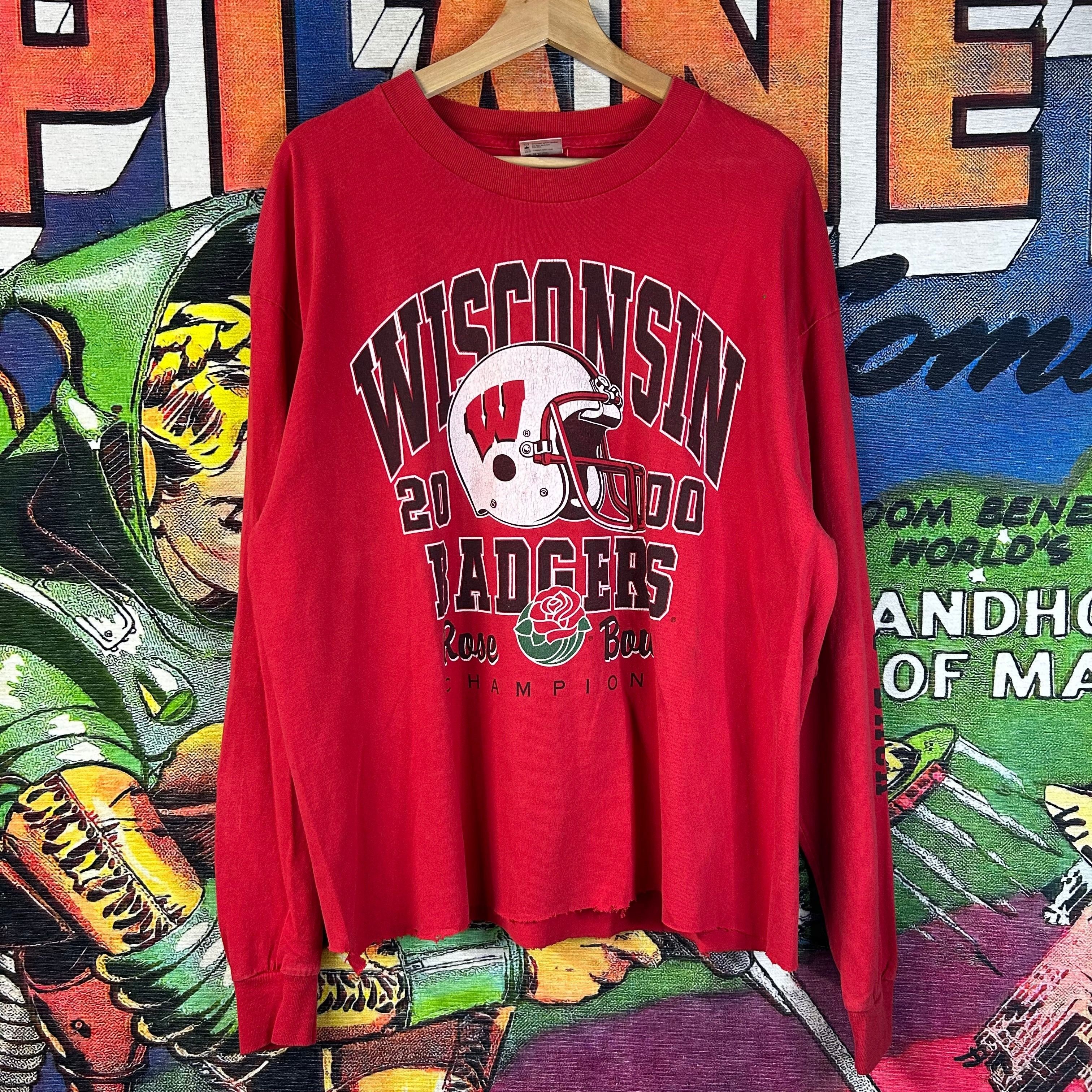 Vintage Vintage ‘00 Wisconsin Badgers Rose Bowl Long Sleeve Tee Size US XL / EU 56 / 4 - 1 Thumbnail