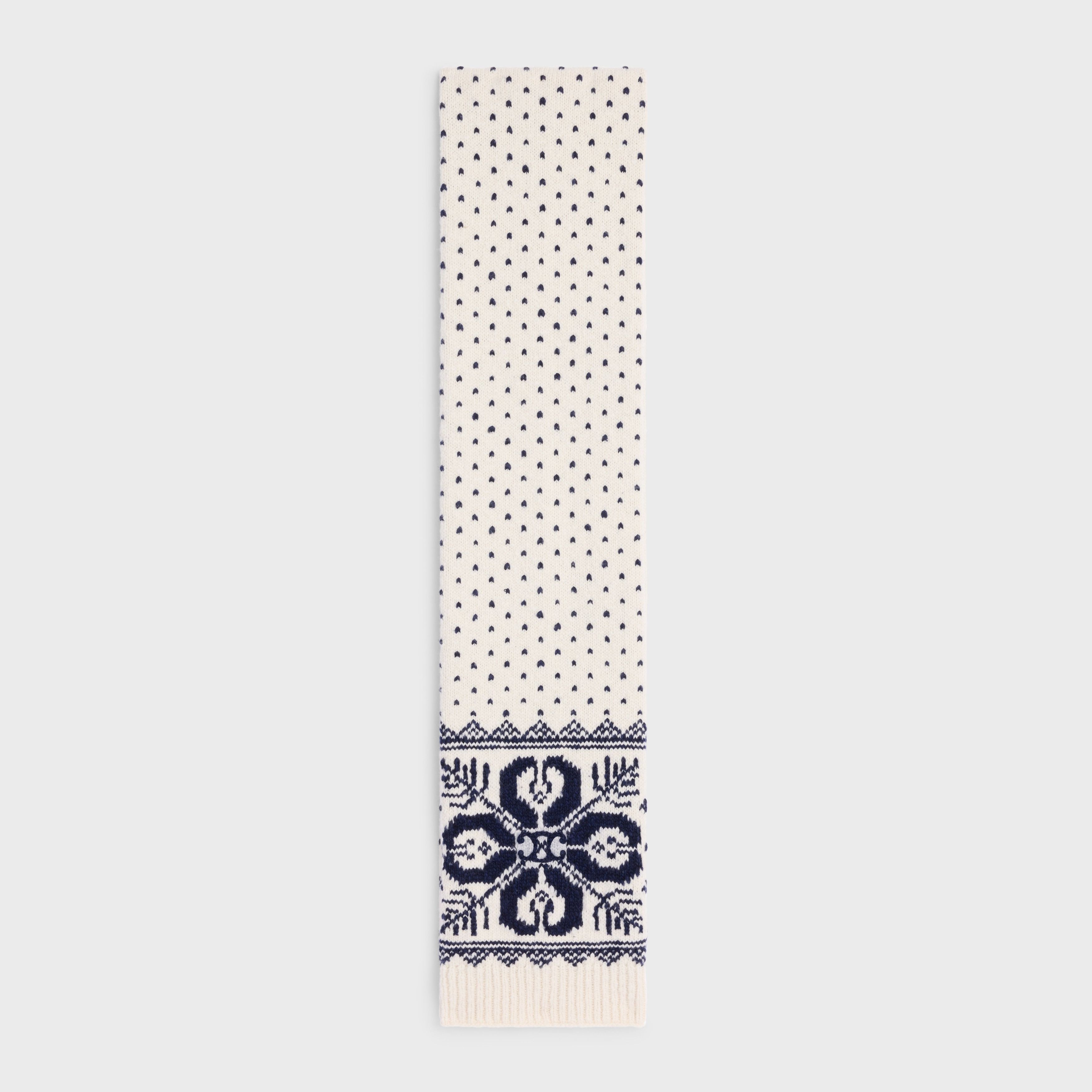 Celine scarf in fair isle wool Size ONE SIZE - 1 Thumbnail