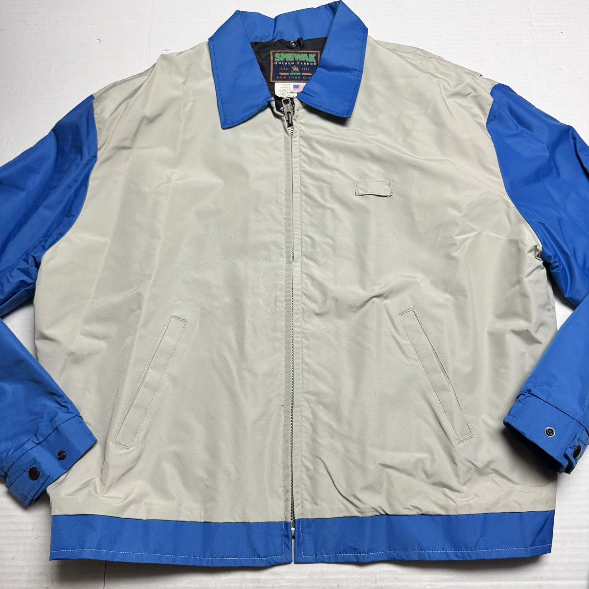 I. Spiewak And Sons Spiewak Golden Fleece Color Block Bomber Jacket Shell Only Size US XXL / EU 58 / 5 - 1 Thumbnail
