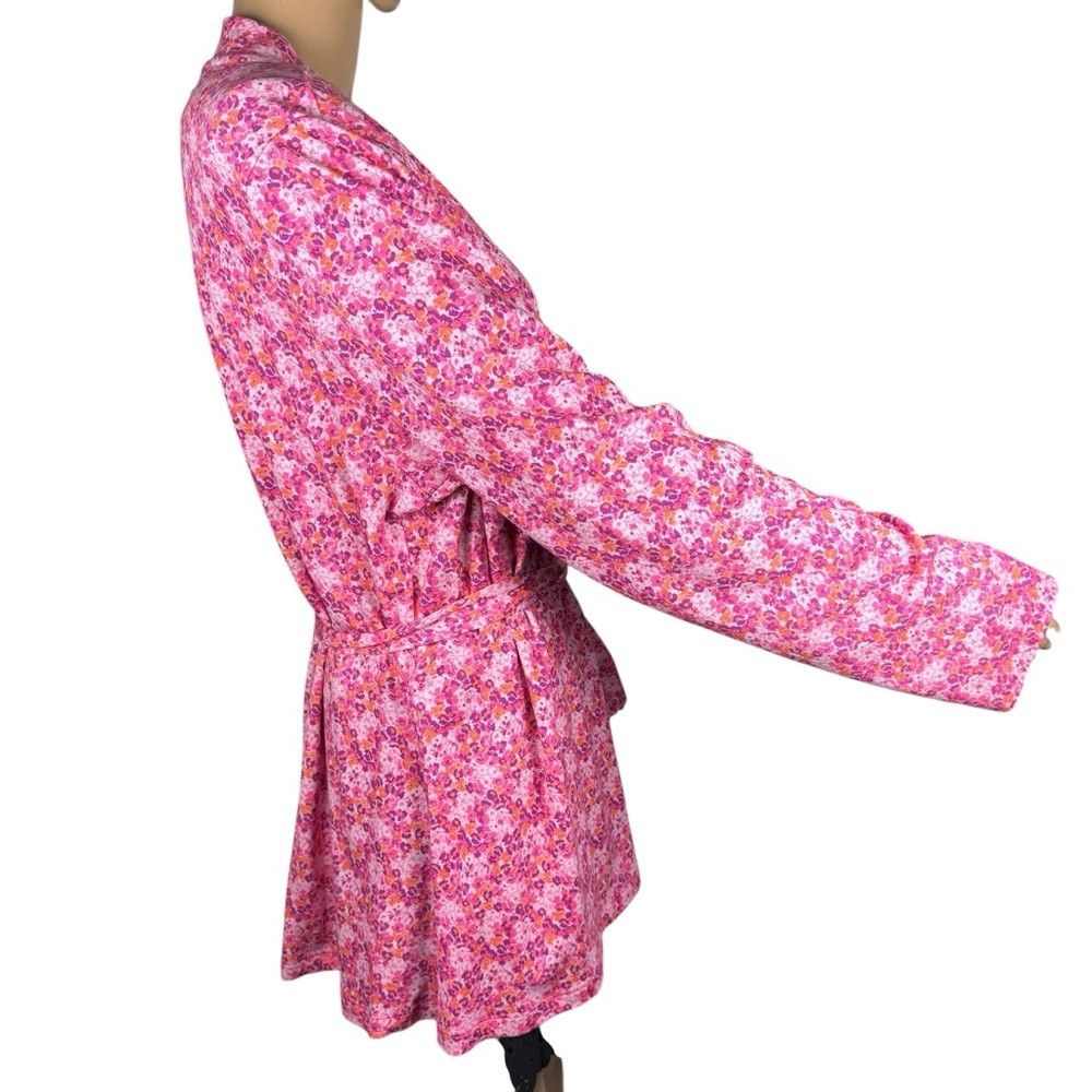 Isaac Mizrahi New Isaac Mizrahi Printed Swing Tie Pink Floral Cardigan Si Size XL / US 12-14 / IT 48-50 - 3 Thumbnail