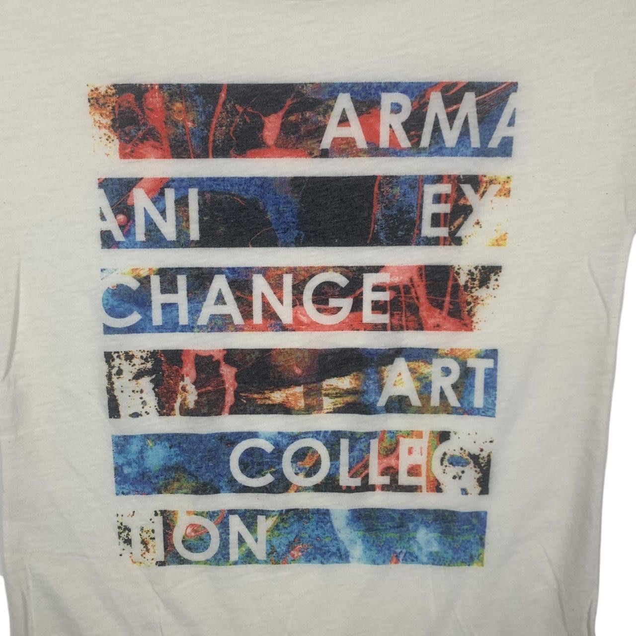 Armani Exchange ARMANI EXCHANGE Art Collection Fragmented Text Tee Shirt Top Size XXS / US 00 / IT 34 - 5 Thumbnail