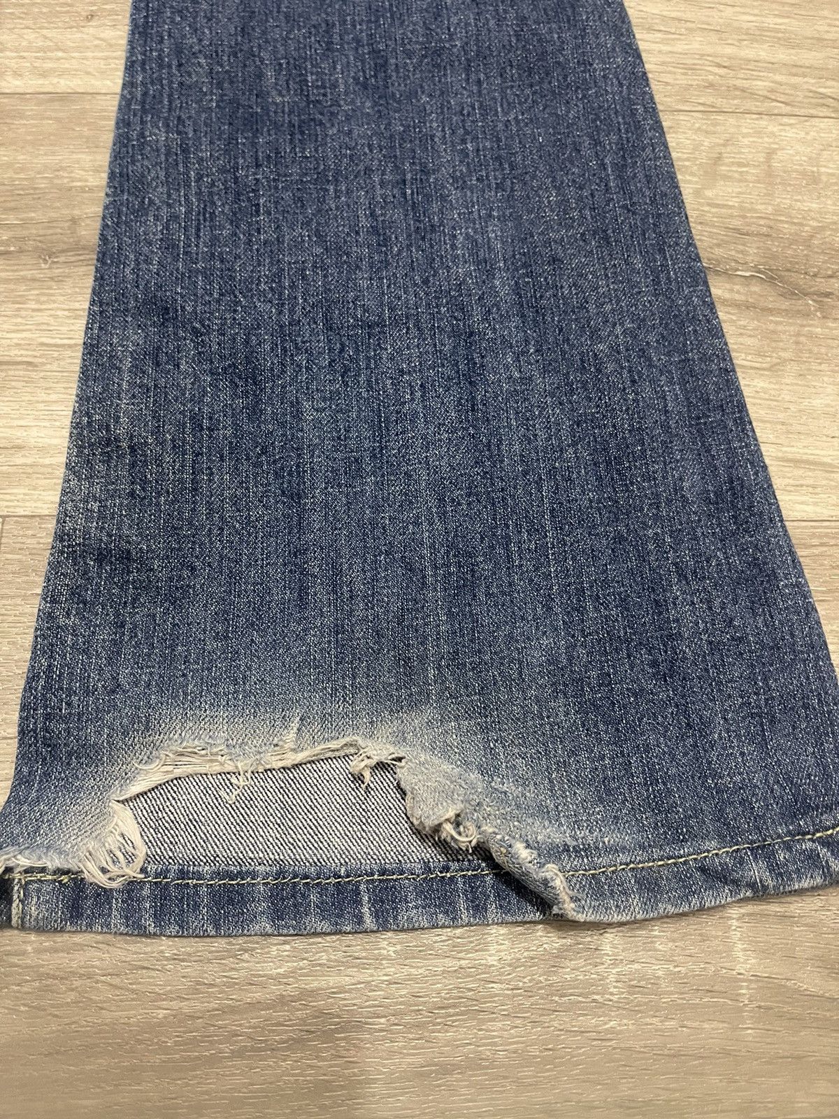 Diesel DIESEL ZATINY RIPPED FLARED VINTAGE Y2K JEANS SIZE 29 Size 24" / US 00 / IT 34 - 4 Thumbnail