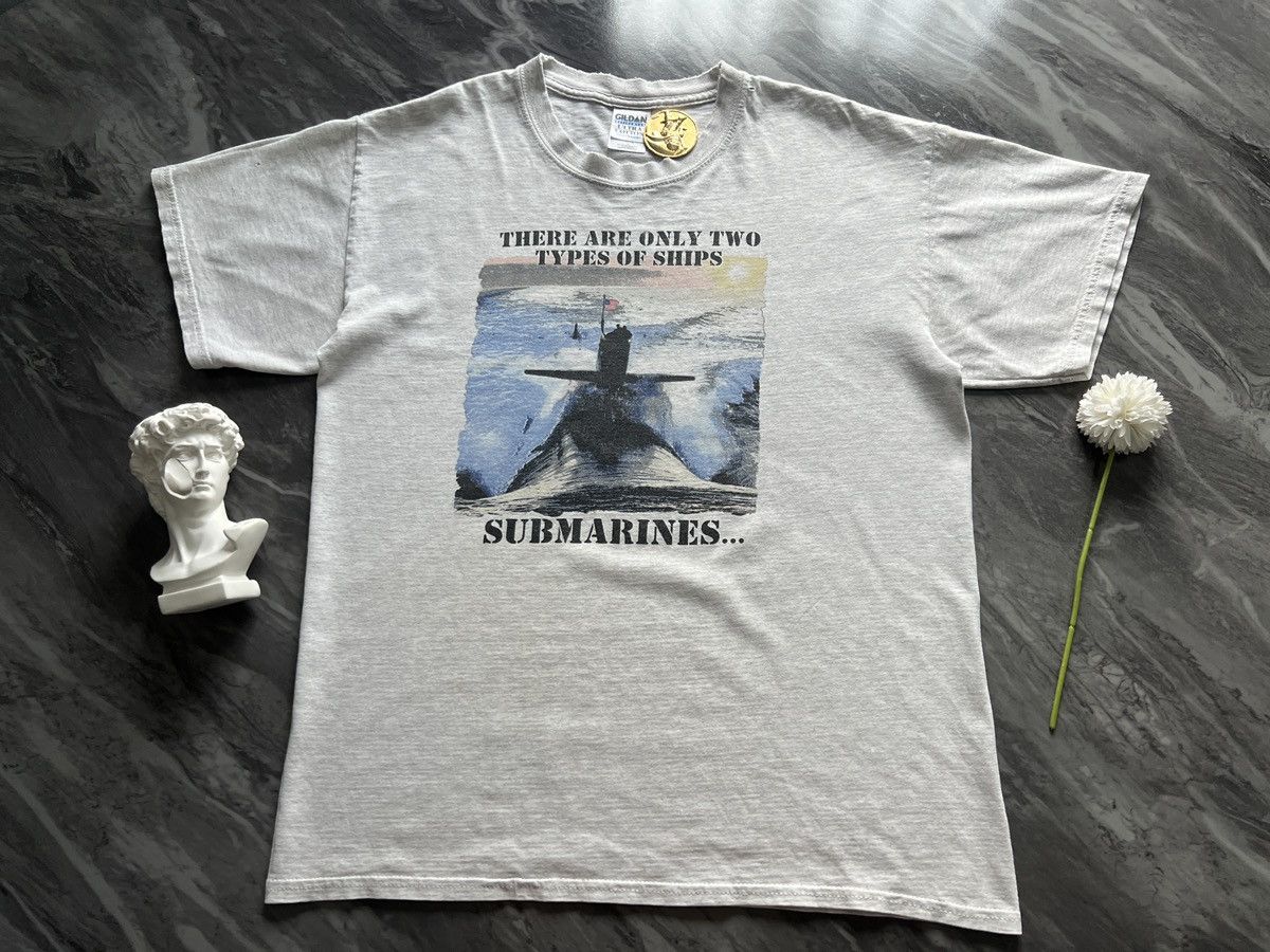 Gildan × Vintage Gildan : Sub Marine Target Lock Double Size Size US L / EU 52-54 / 3 - 3 Thumbnail