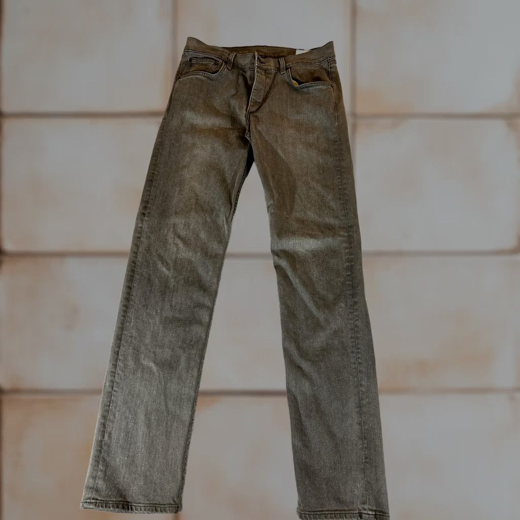 Rag & Bone rag & bone Jeans Mens 34x34 Slim Skinny Charcoal Gray Denim Stretch Button Fly Jeans Size US 34 / EU 50 - 1 Thumbnail