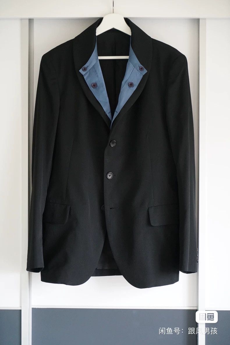 Yohji Yamamoto Yohji Yamamoto size 2 Silk Double Collar Green Fruit Collar Size 38R - 1 Thumbnail