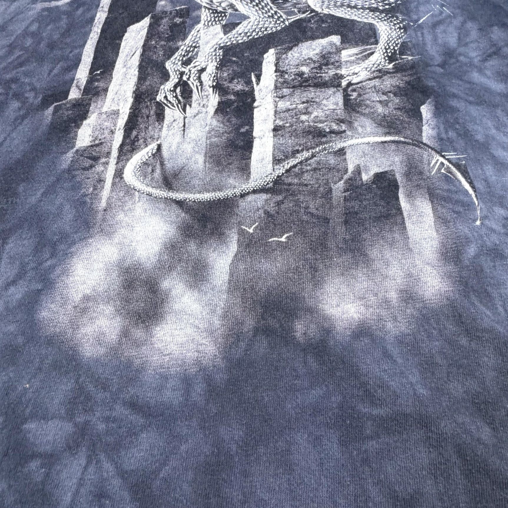 The Mountain The Mountain Shirt Mens 2XL Black Gray Dragon Graphic Tie Dye Fantasy Tee USA Size US XXL / EU 58 / 5 - 4 Thumbnail