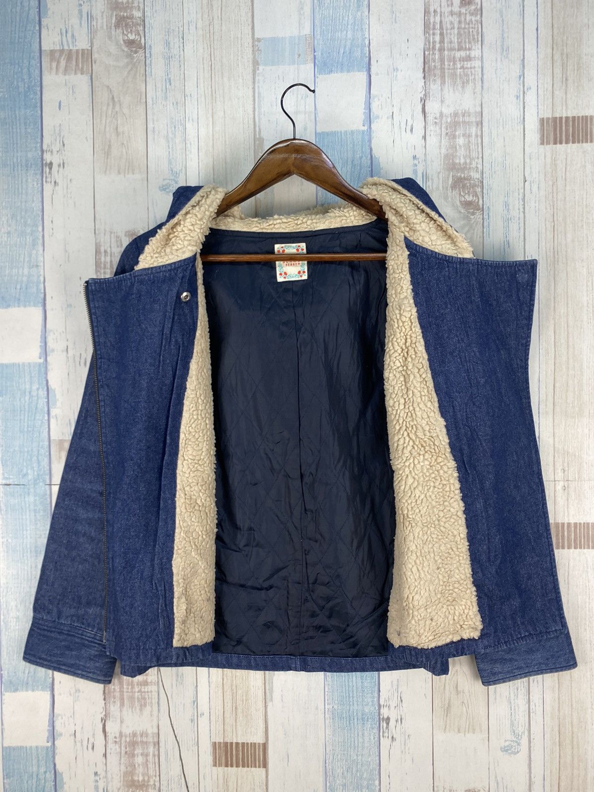 Beams Plus Beams Heart Double Collar Denim Hoodie Size M / US 6-8 / IT 42-44 - 4 Thumbnail