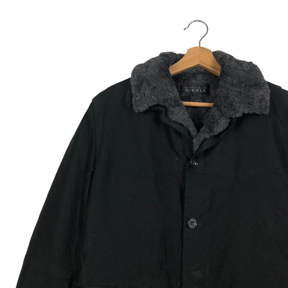 Japanese Brand 🔥VINTAGE CHORE JACKET MONSIUER NICOLE MINK FUR BLANKET Size US M / EU 48-50 / 2 - 9 Thumbnail