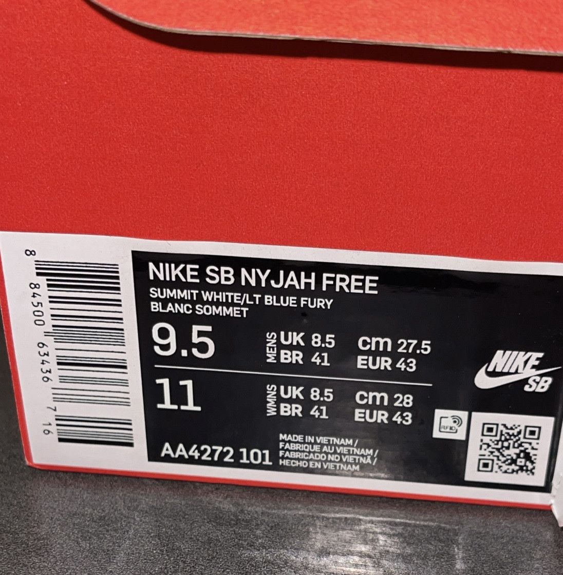 Nike SB NIKE SB NYJAH FREE Blue Fury Size US 9.5 / EU 42-43 - 6 Thumbnail