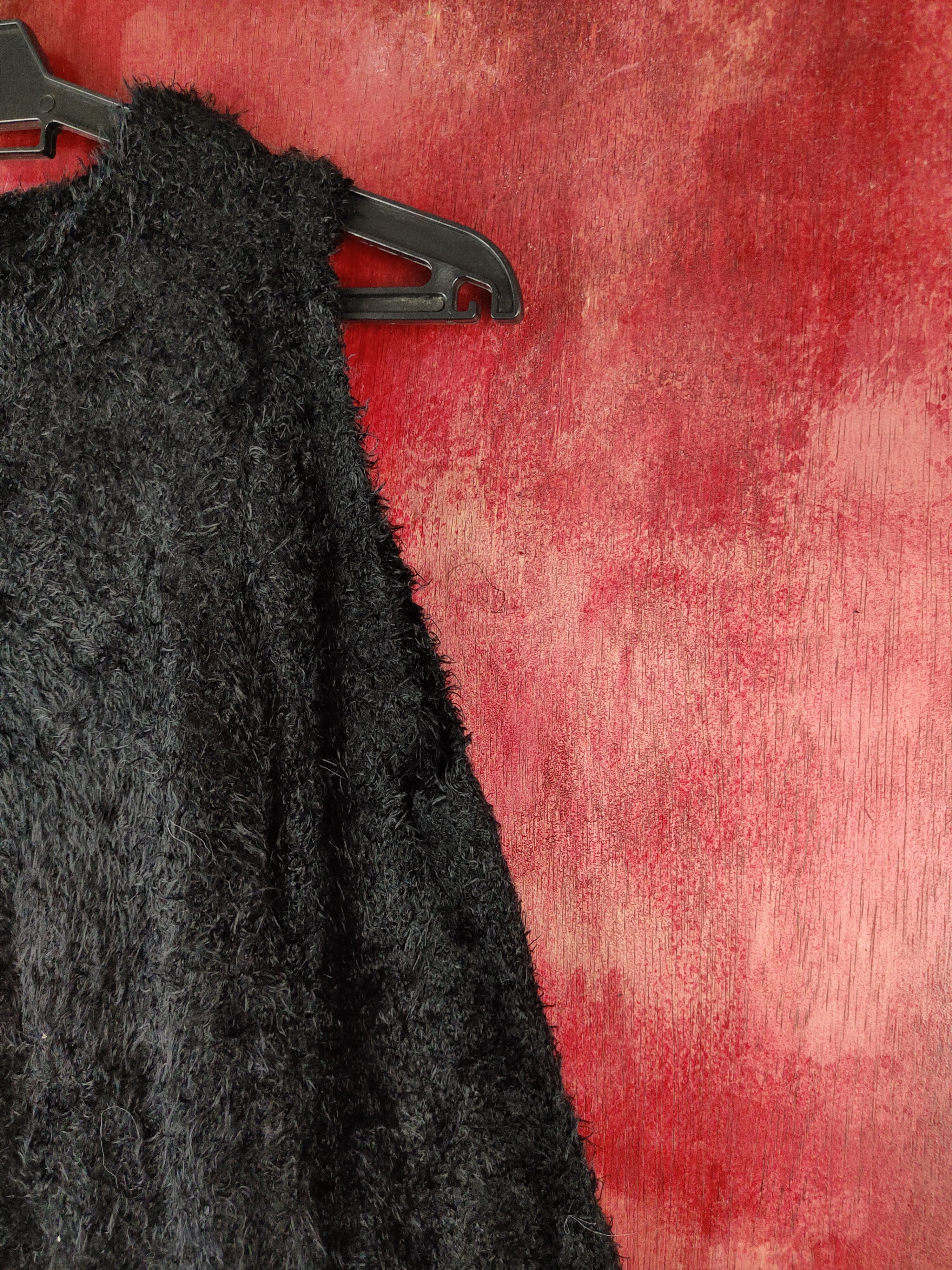 Japanese Brand × Vintage Spray Premium Black Fur Mohair Knitwear ❌ HOT STUFF Size M / US 6-8 / IT 42-44 - 7 Thumbnail