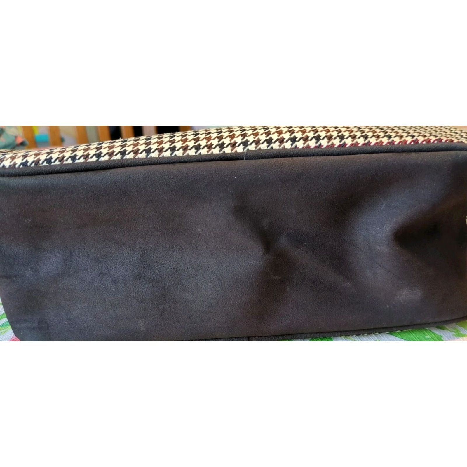 Vintage Aramis Mens Travel Toiletry Wash Bag Houndstooth Satchel Canvas Beige Zip Travel Classic Size ONE SIZE - 5 Thumbnail