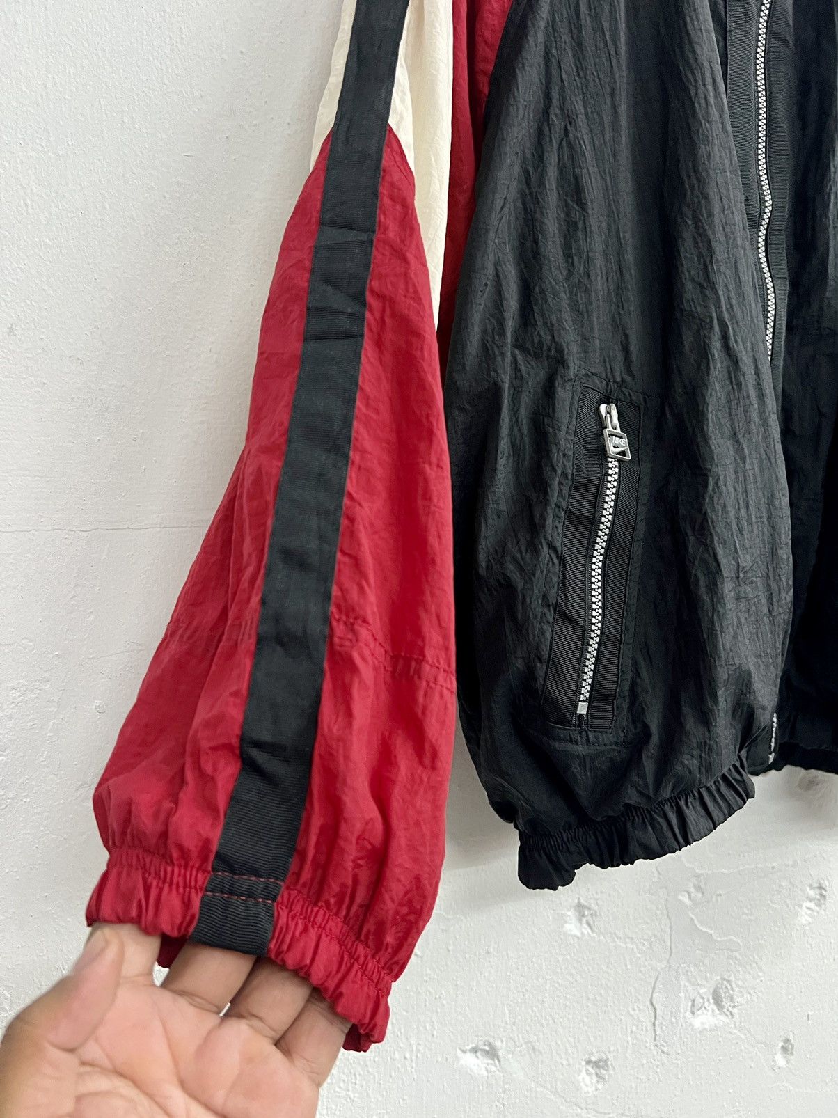Nike × Vintage Vintage 90s Nike Windbreaker Zipper Jacket Size US XL / EU 56 / 4 - 7 Thumbnail