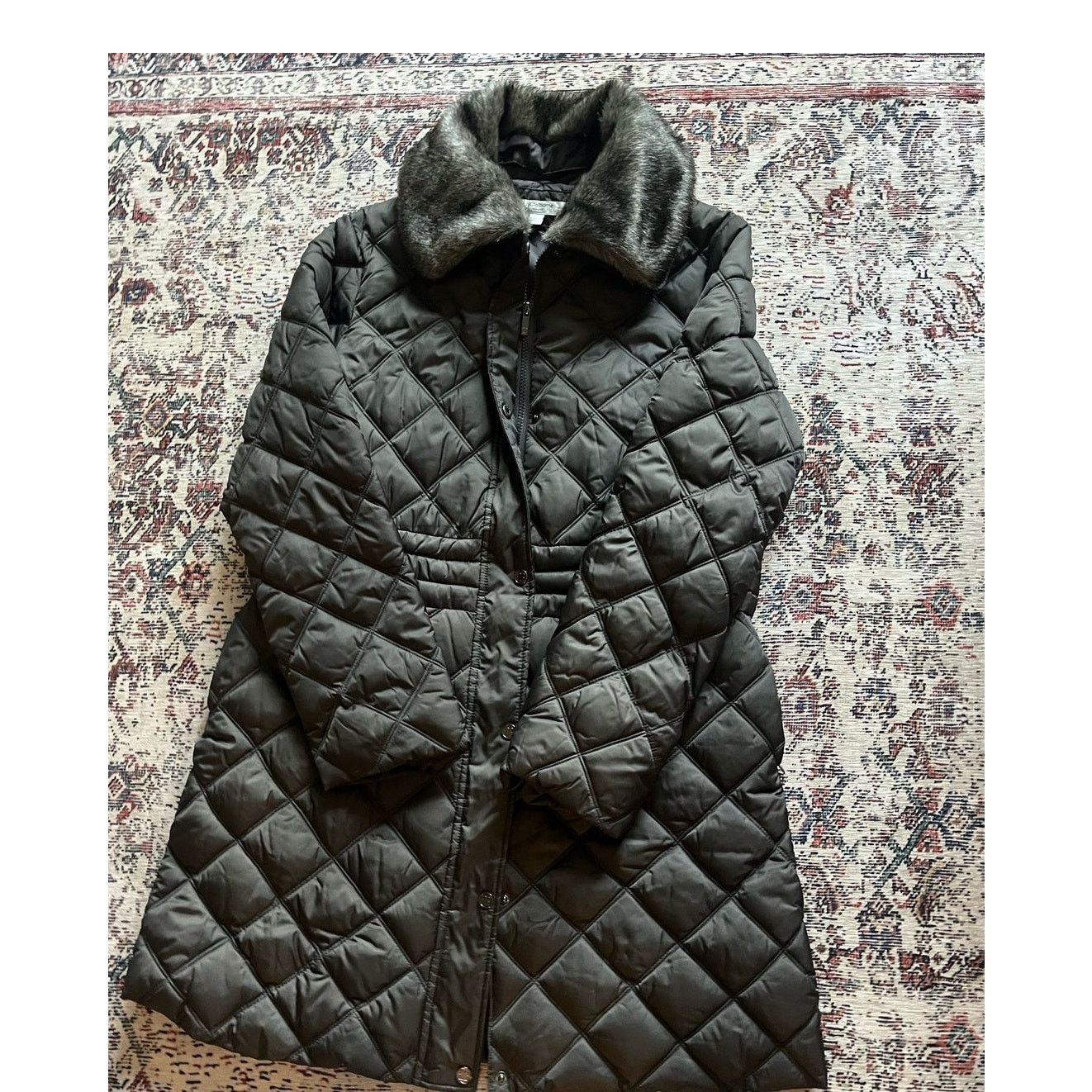 Liz Claiborne Liz Claiborne Women's Diamond Puffer Coat Green Size Small Size S / US 4 / IT 40 - 1 Thumbnail