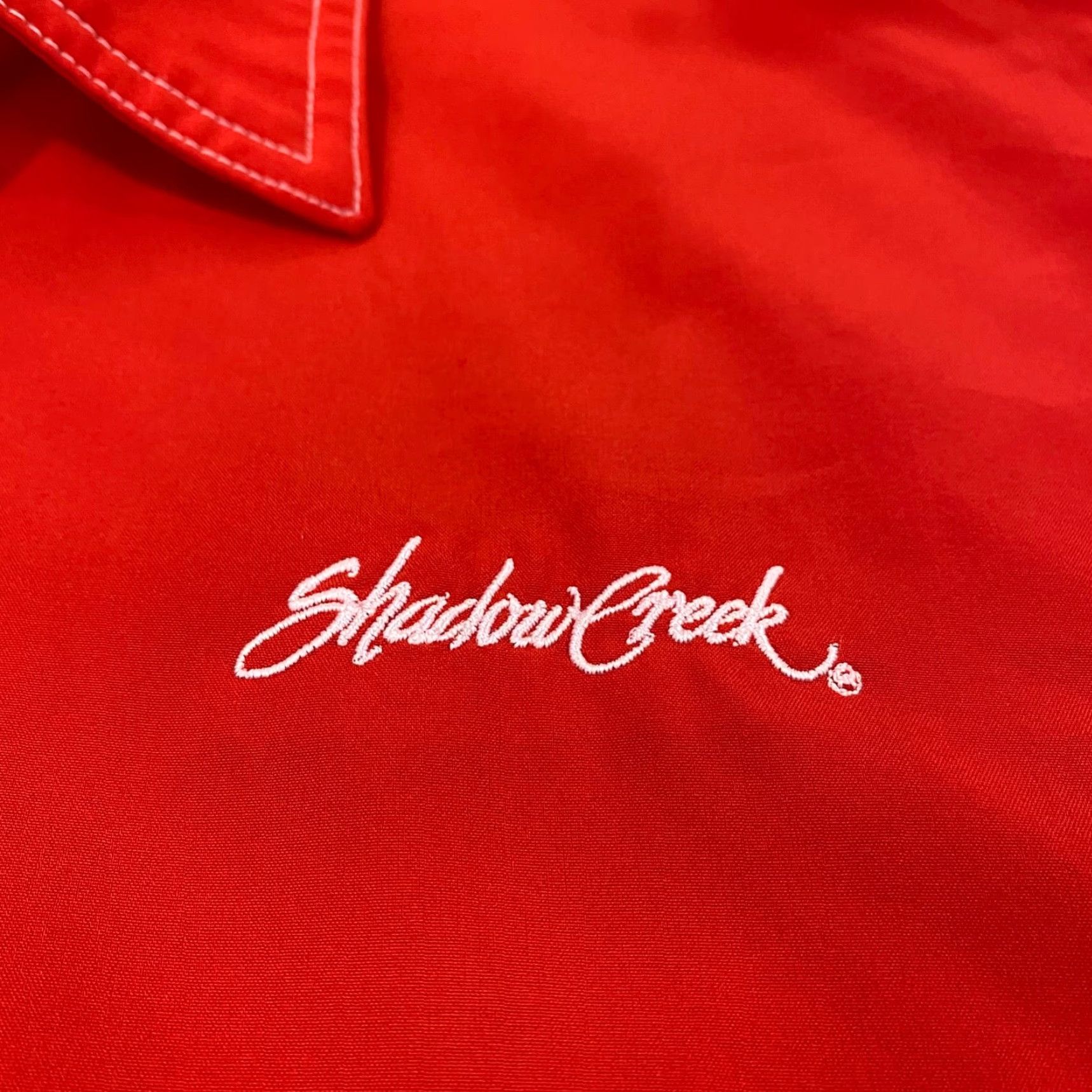 Vintage Shadow Creek Golf Course Polo Mens Large Red Black Clover Live Lucky Golf Shirt Size US L / EU 52-54 / 3 - 3 Thumbnail