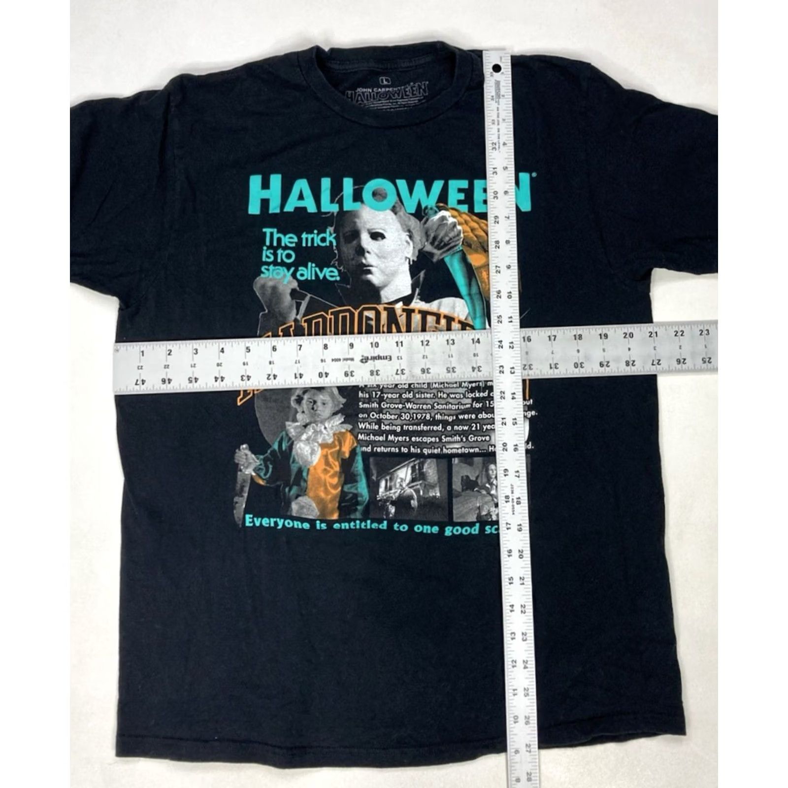 Ripple Junction VINTAGE John Carpenter's Halloween Graphic T-shirt Men XL Black Haddonfield Movie Ripple Junction Shirt Mens Black Halloween 80s 90s Paperboy logos Size US XL / EU 56 / 4 - 5 Thumbnail