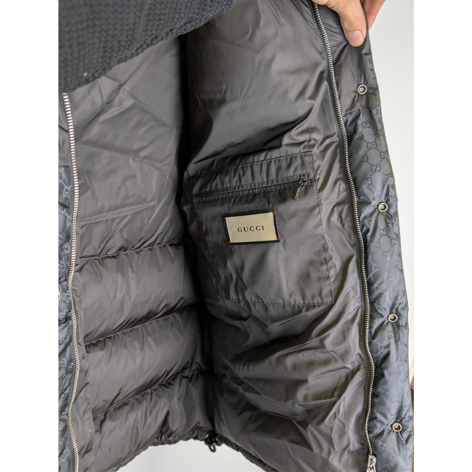 Gucci o1rshd1 Light Parachute GG Jacquard Nylon Padded Coat Jacket Size US M / EU 48-50 / 2 - 8 Thumbnail